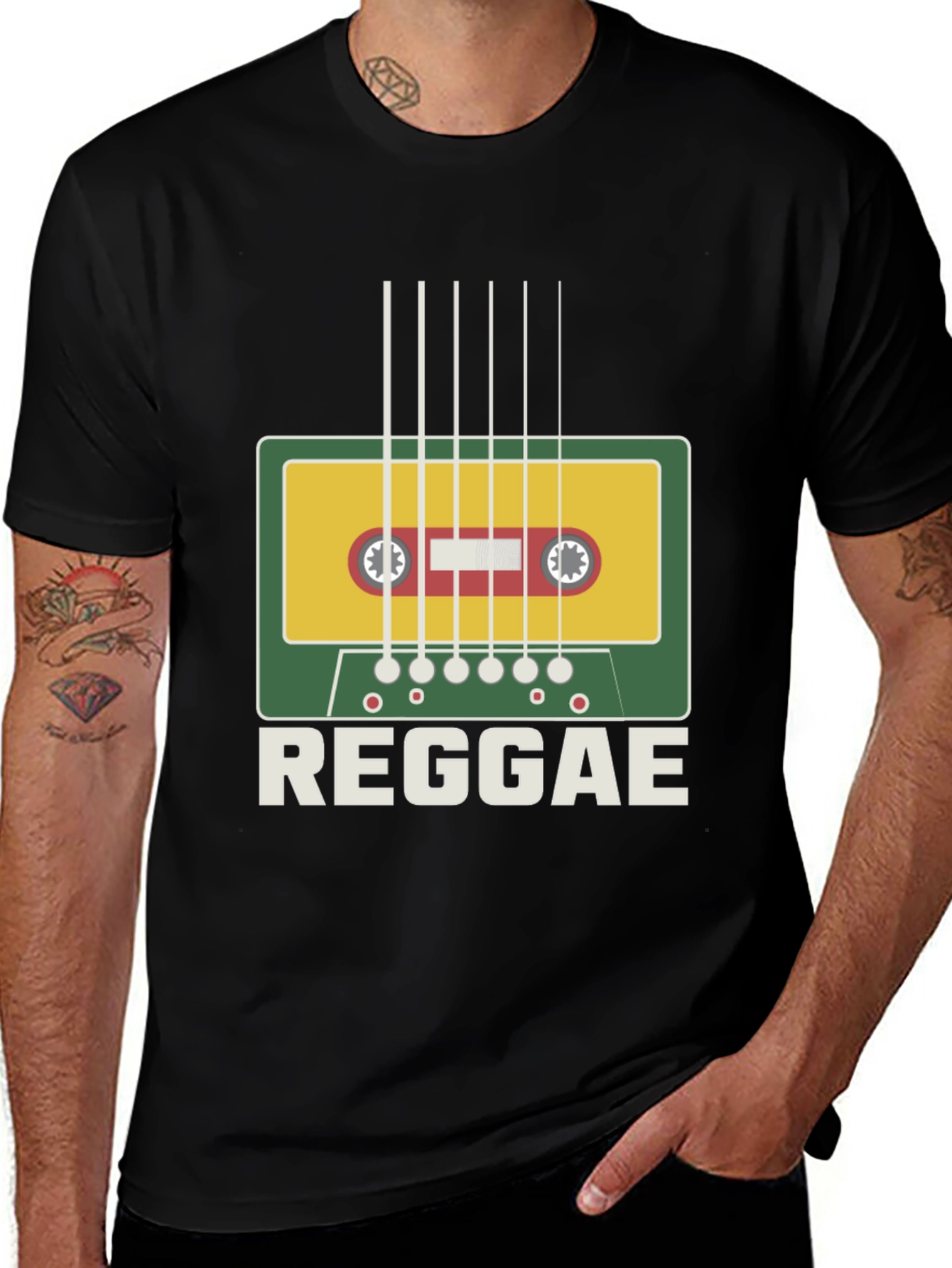 Reggae Music Cassette Tape Graphic T-Shirt