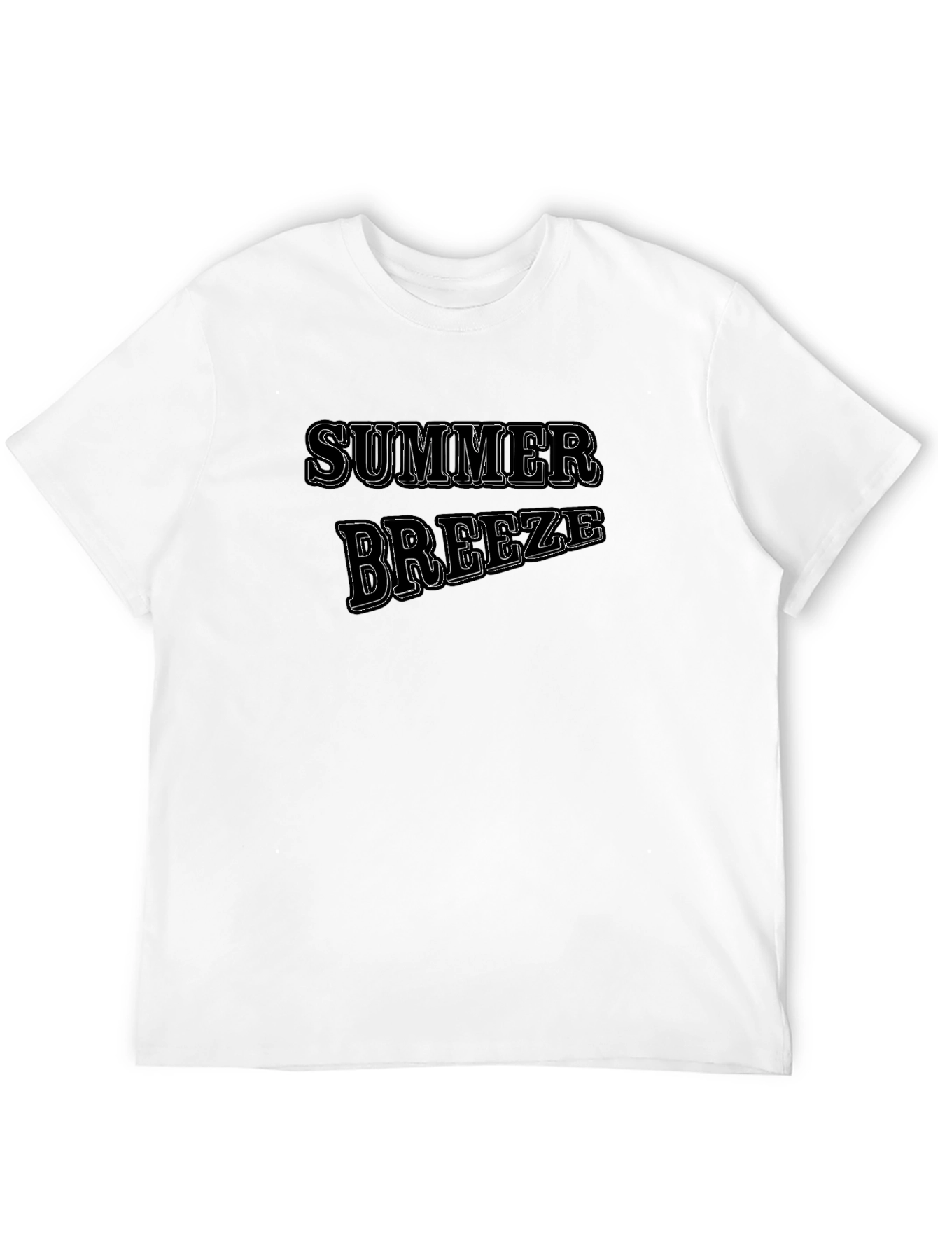 Summer Breeze Graphic Tee - Black Casual T-Shirt