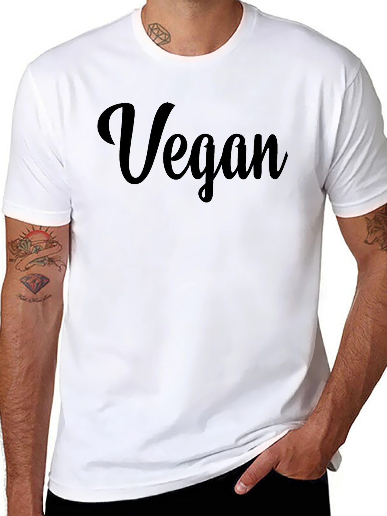 Vegan Statement Crew Neck T-Shirt