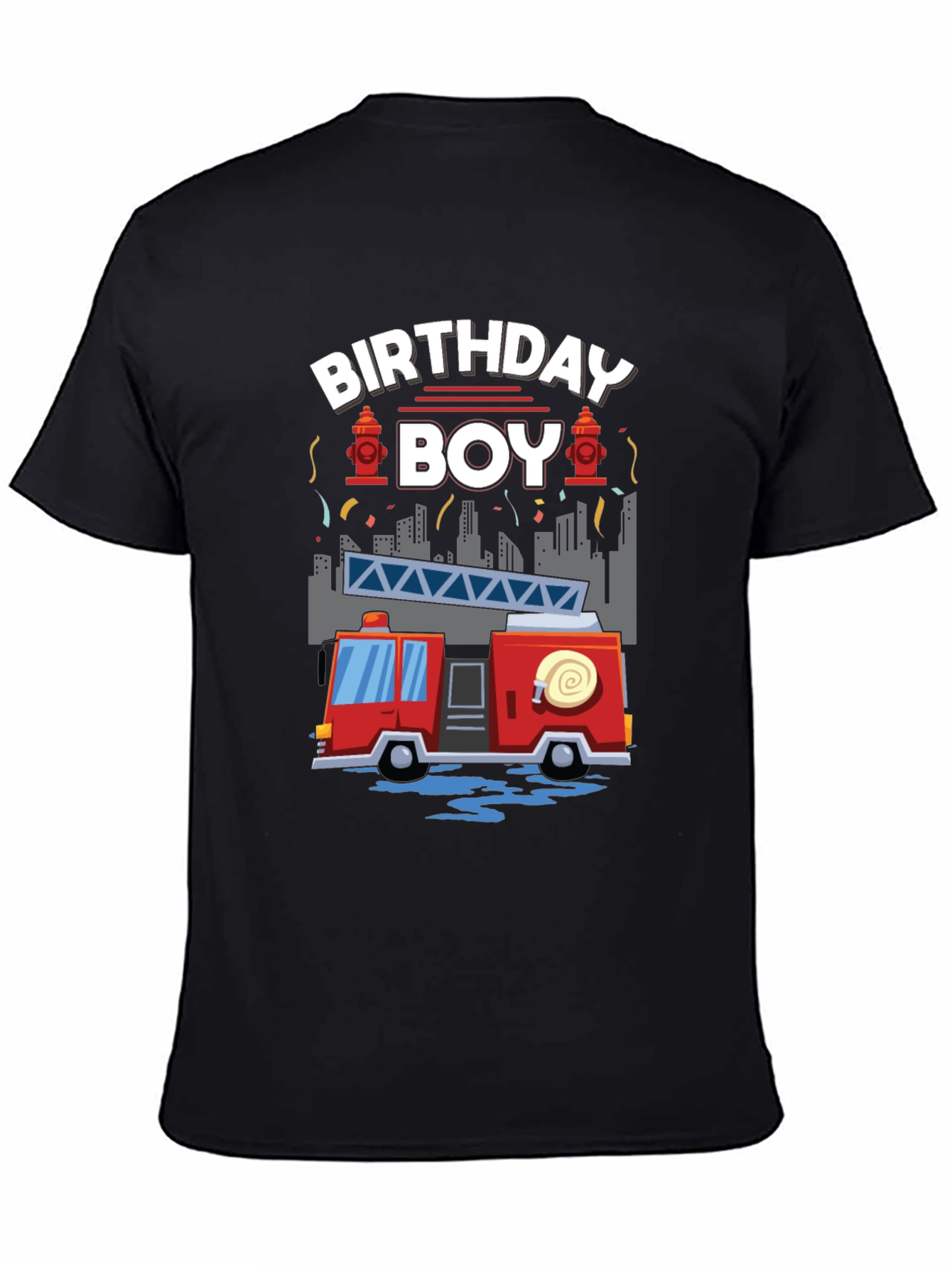 Birthday Boy Fire Truck T-Shirt