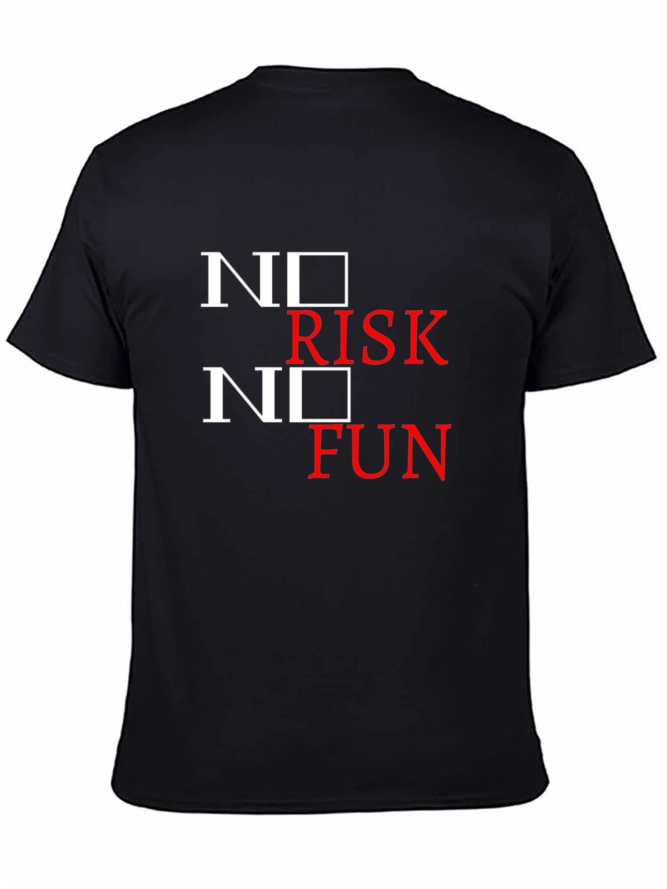 No Risk No Fun Graphic Tee - Black