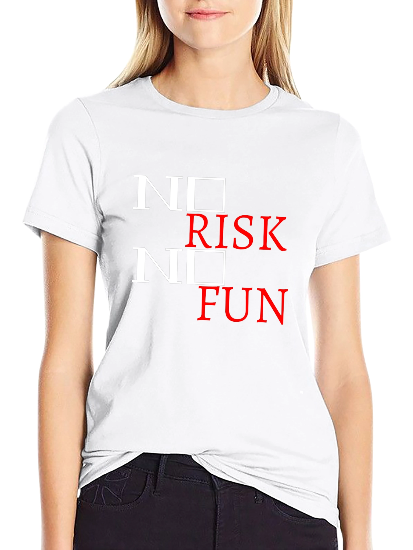 No Risk No Fun Graphic Tee - Black