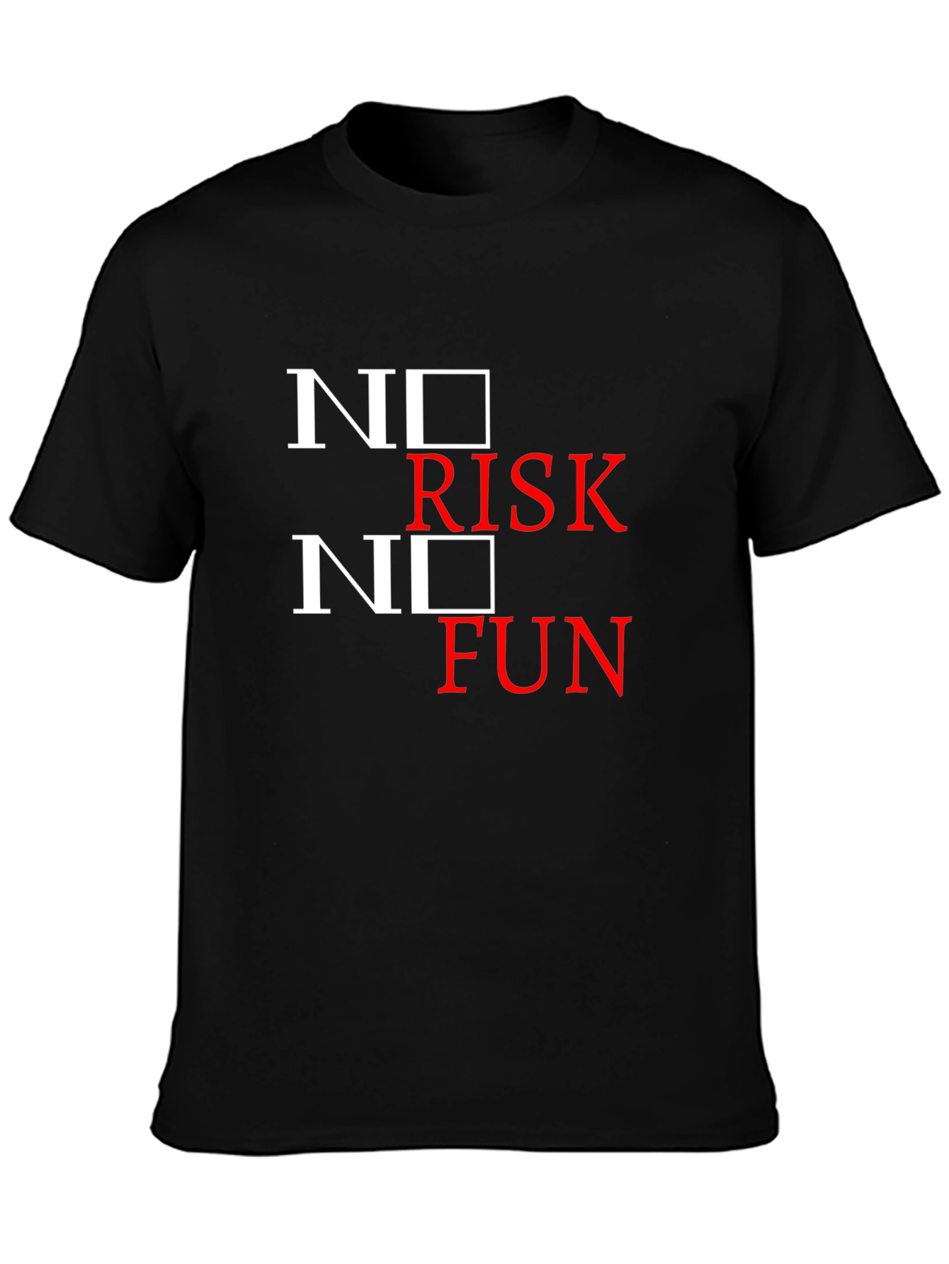 No Risk No Fun Graphic Tee - Black