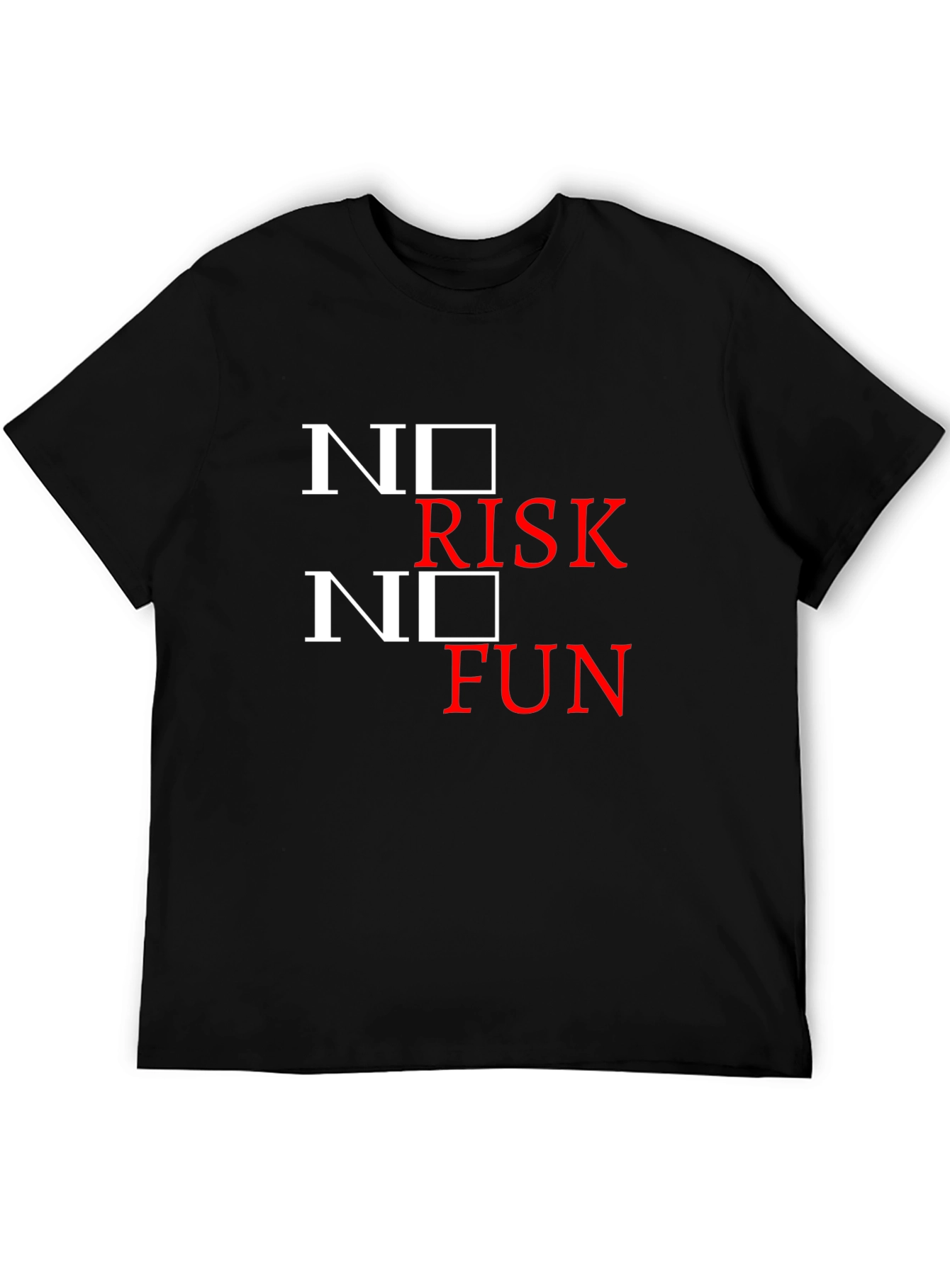 No Risk No Fun Graphic Tee - Black