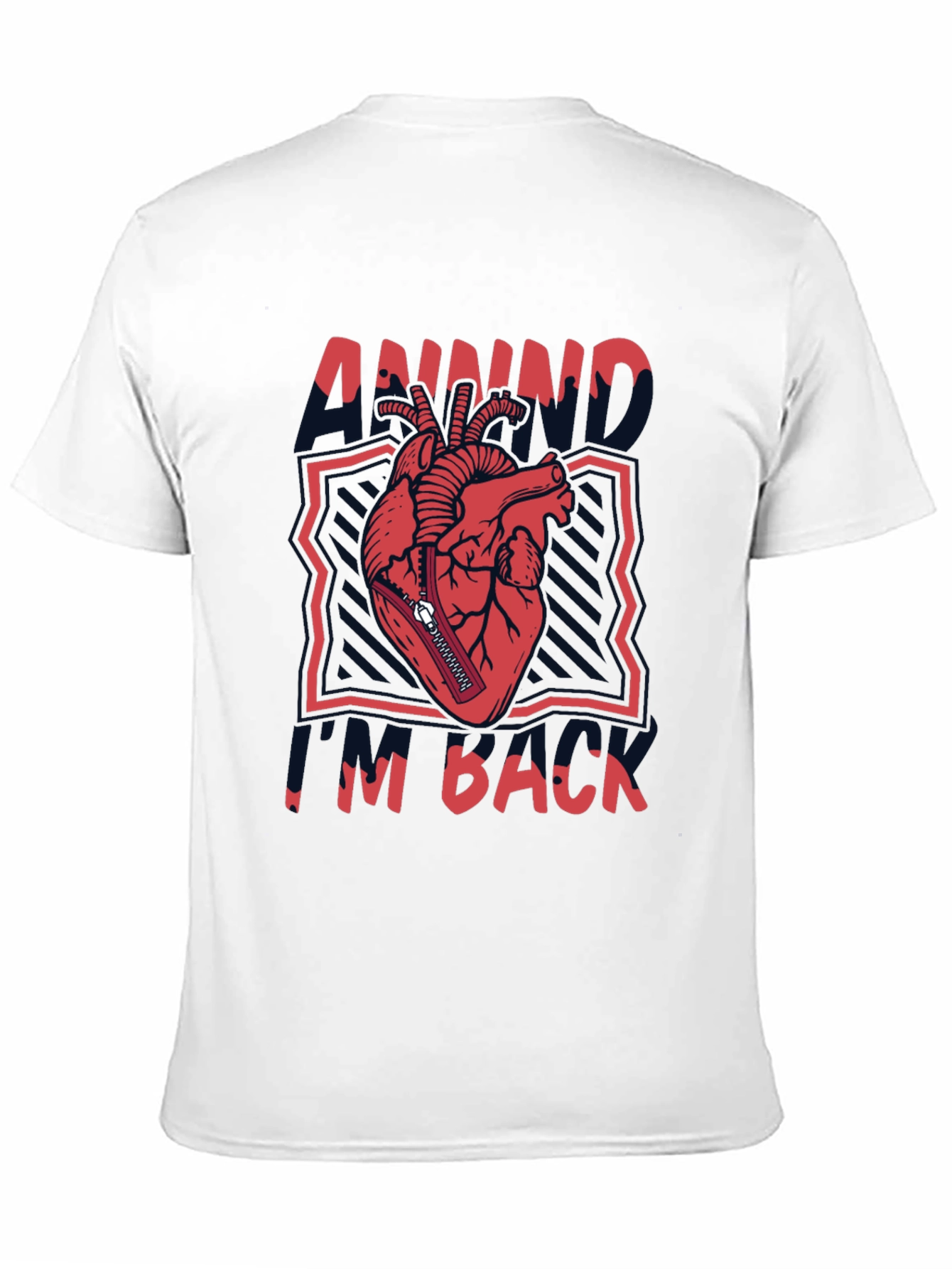 Unzip My Heart T-Shirt - Black Graphic Tee