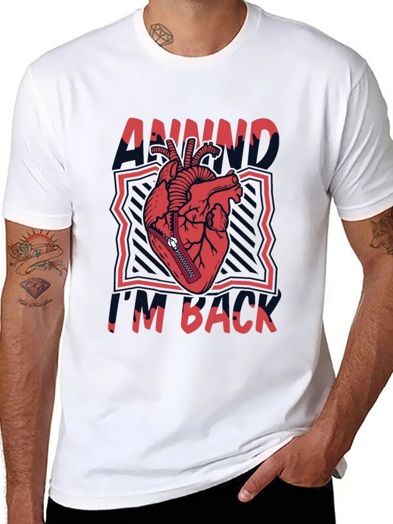 Unzip My Heart T-Shirt - Black Graphic Tee