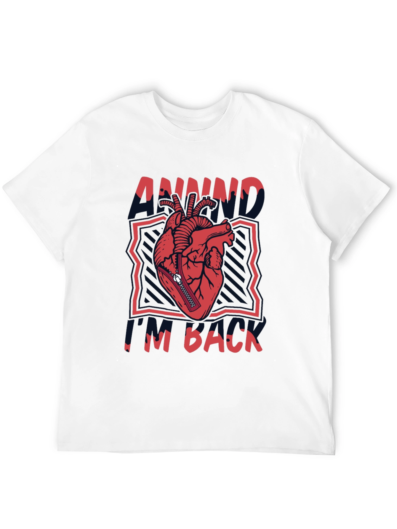 Unzip My Heart T-Shirt - Black Graphic Tee
