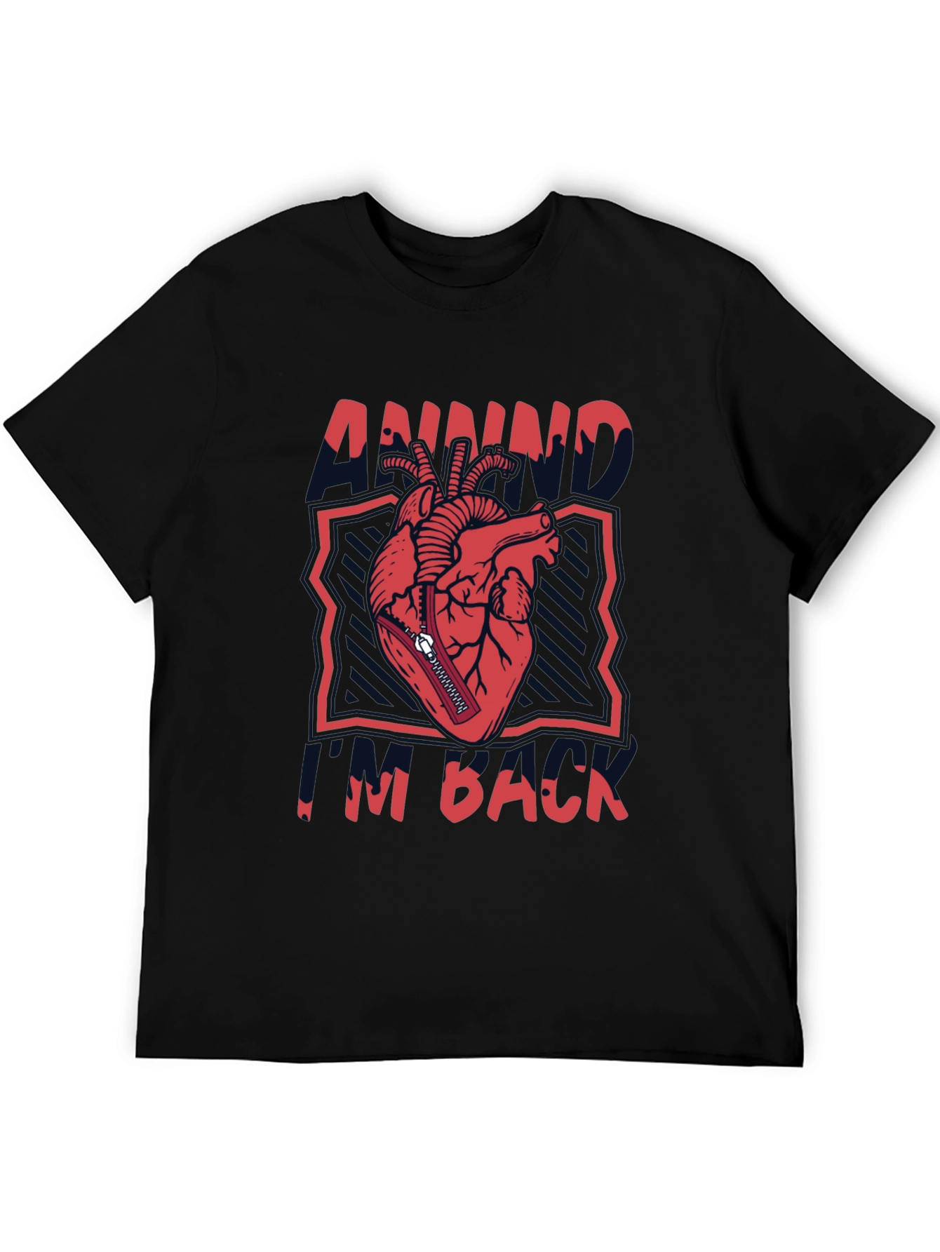 Unzip My Heart T-Shirt - Black Graphic Tee