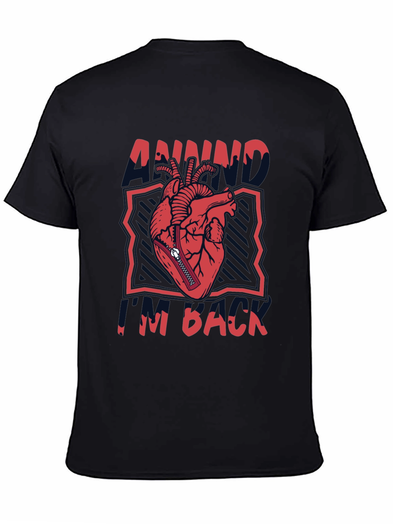 Unzip My Heart T-Shirt - Black Graphic Tee