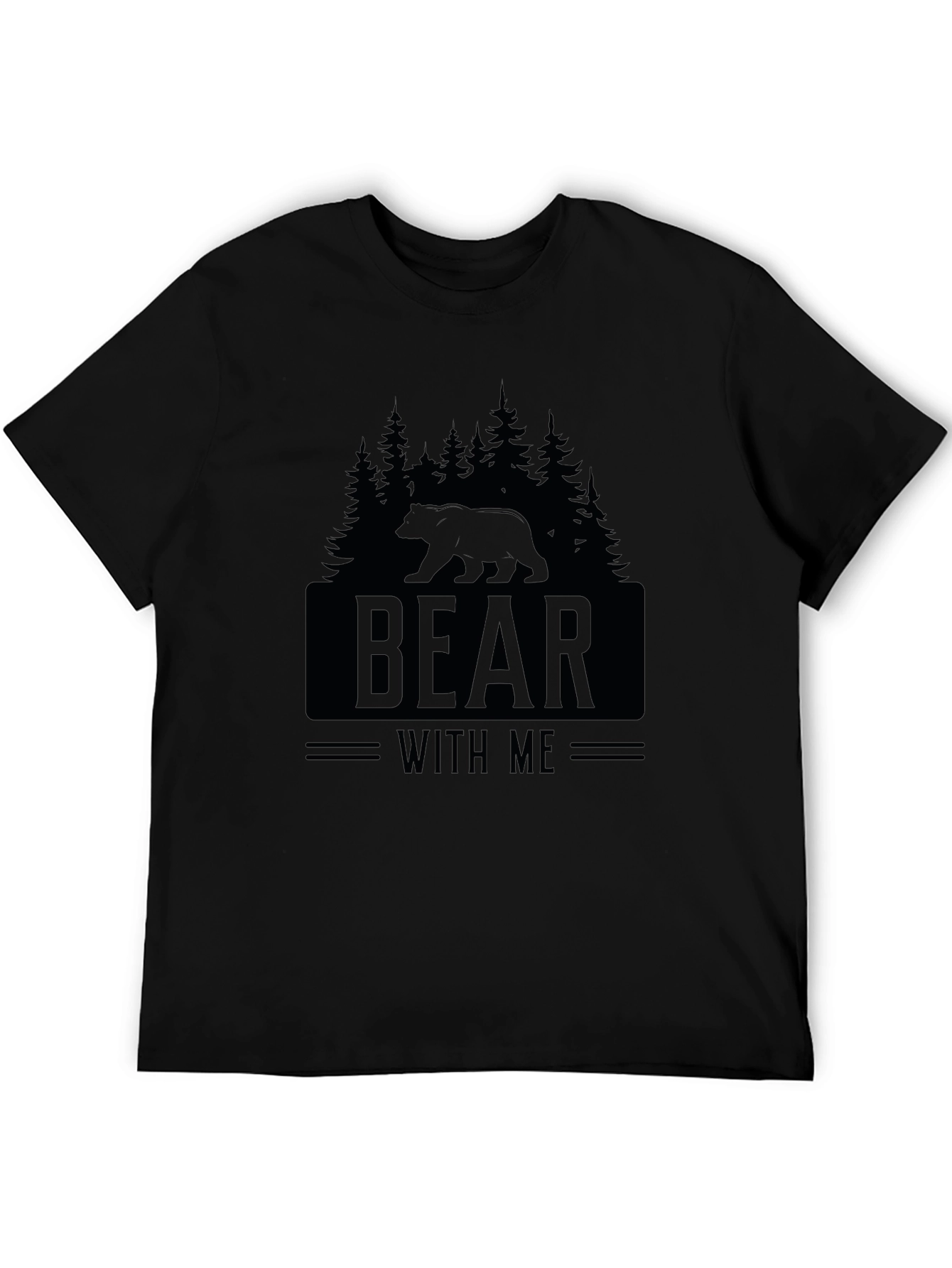 Bear With Me Graphic Tee - Black