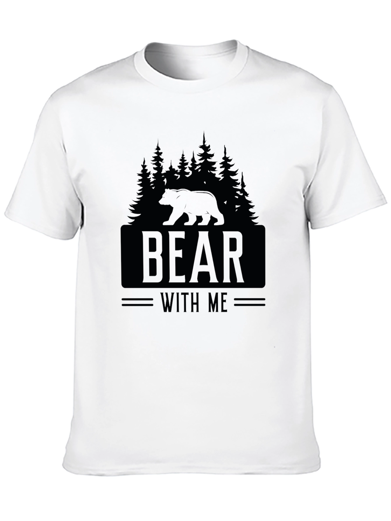 Bear With Me Graphic Tee - Black