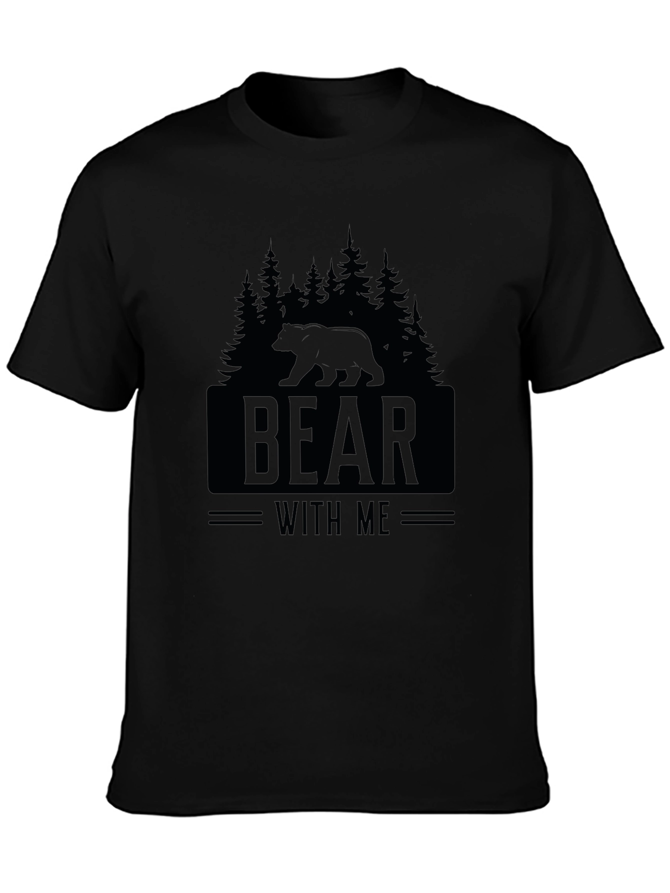 Bear With Me Graphic Tee - Black