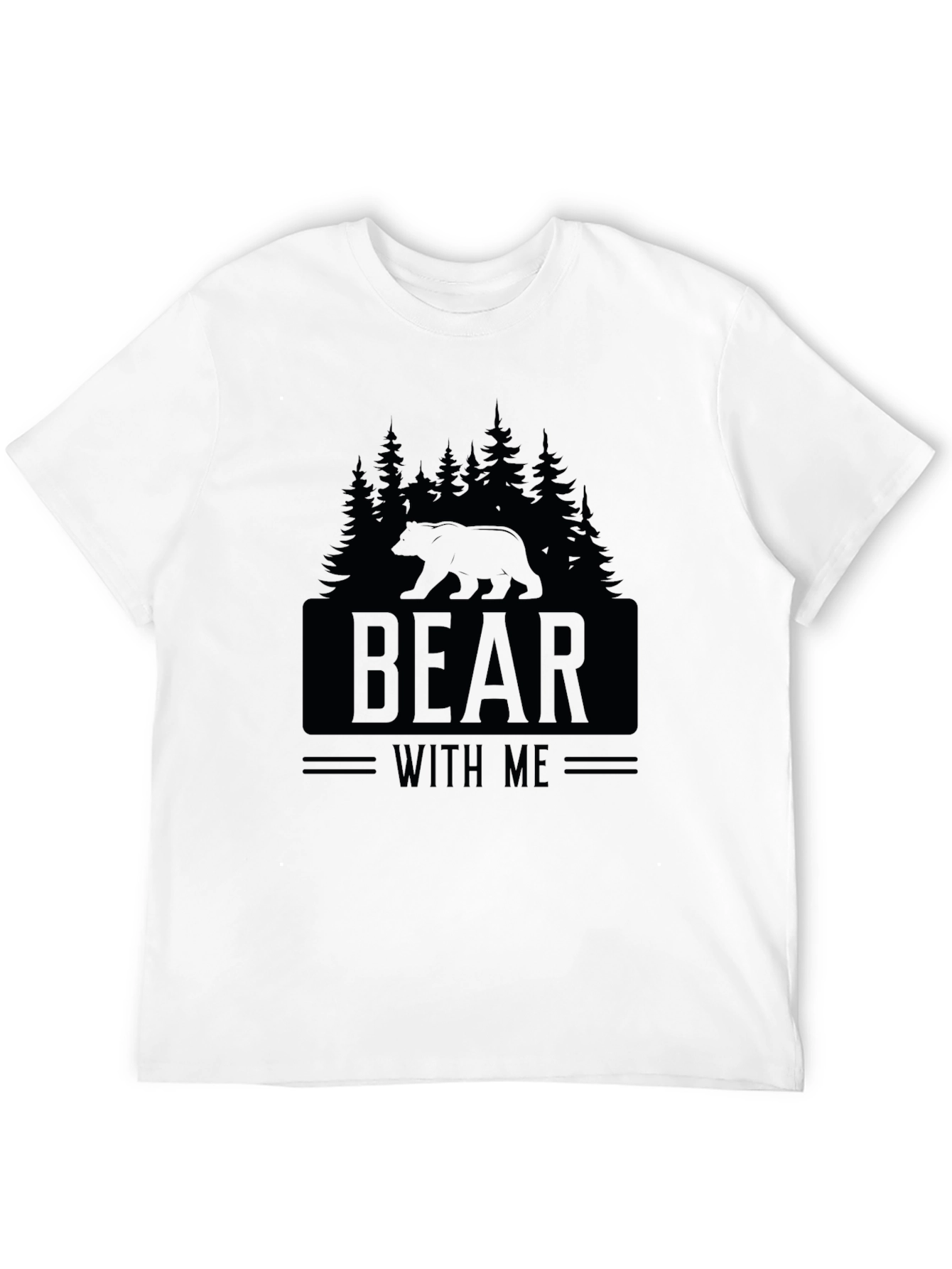 Bear With Me Graphic Tee - Black