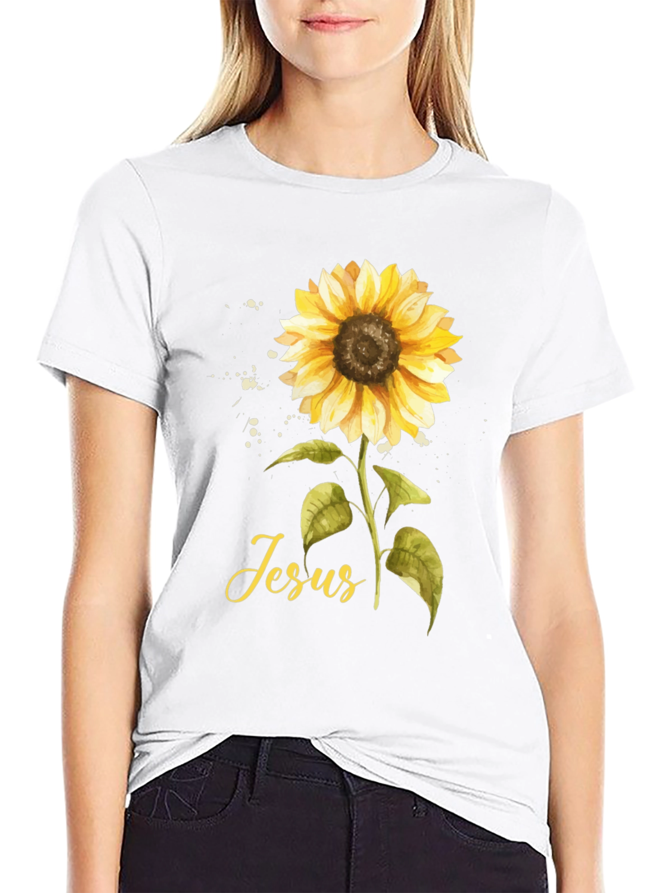 Sunflower Jesus T-Shirt - Faith Inspired Design