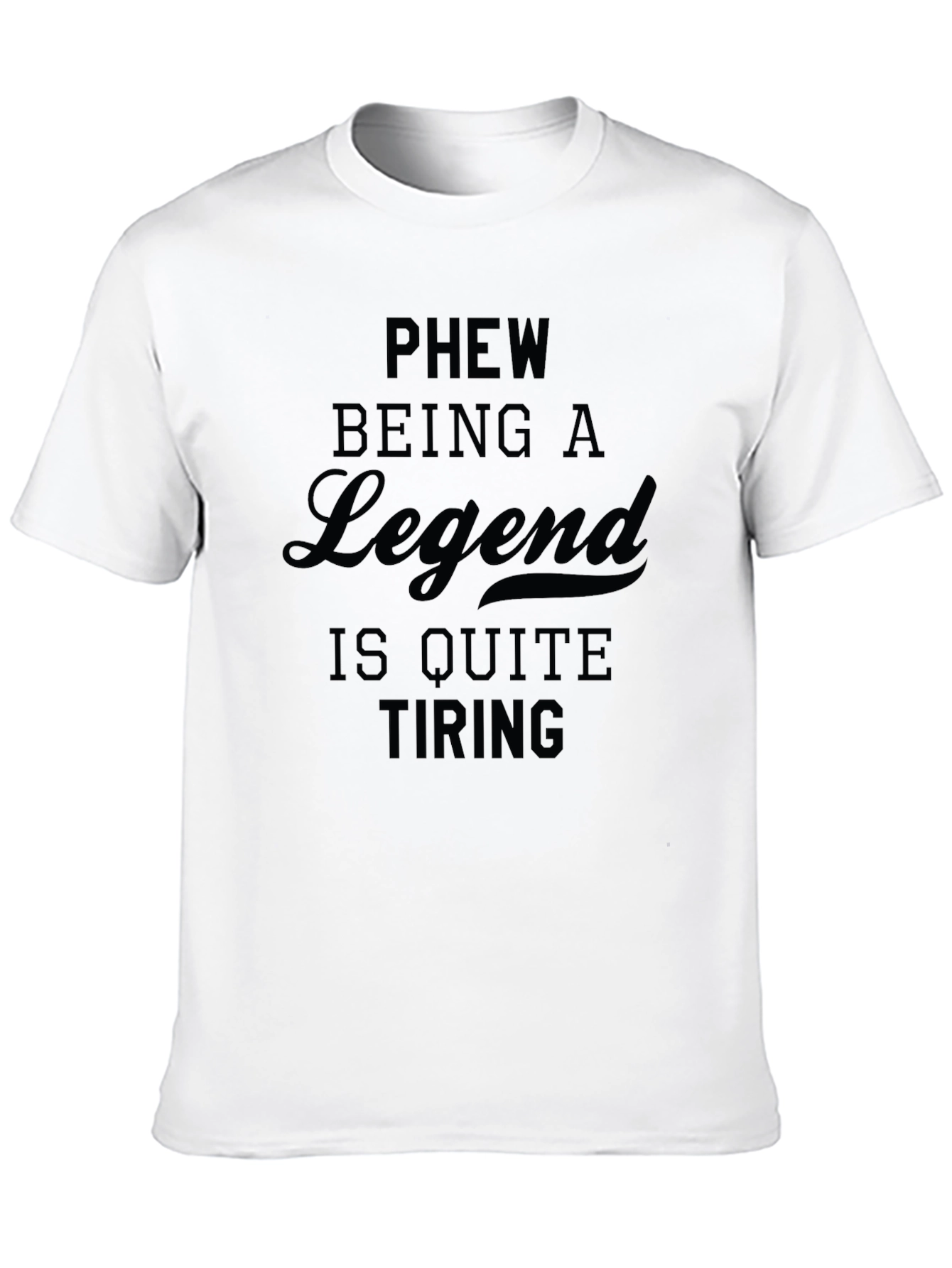 Phew Legend Black Cotton Graphic T-Shirt