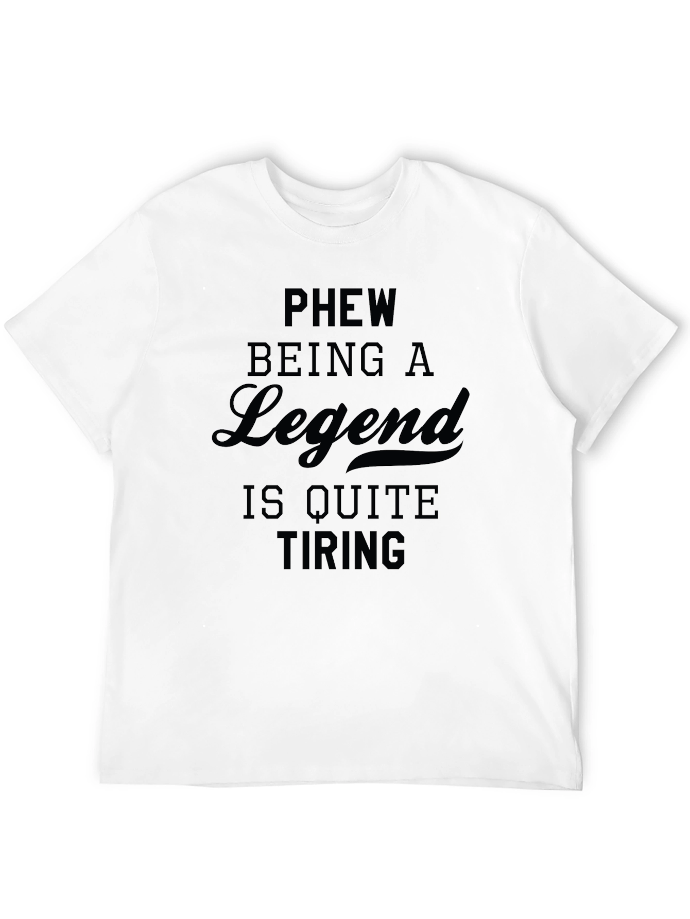 Phew Legend Black Cotton Graphic T-Shirt