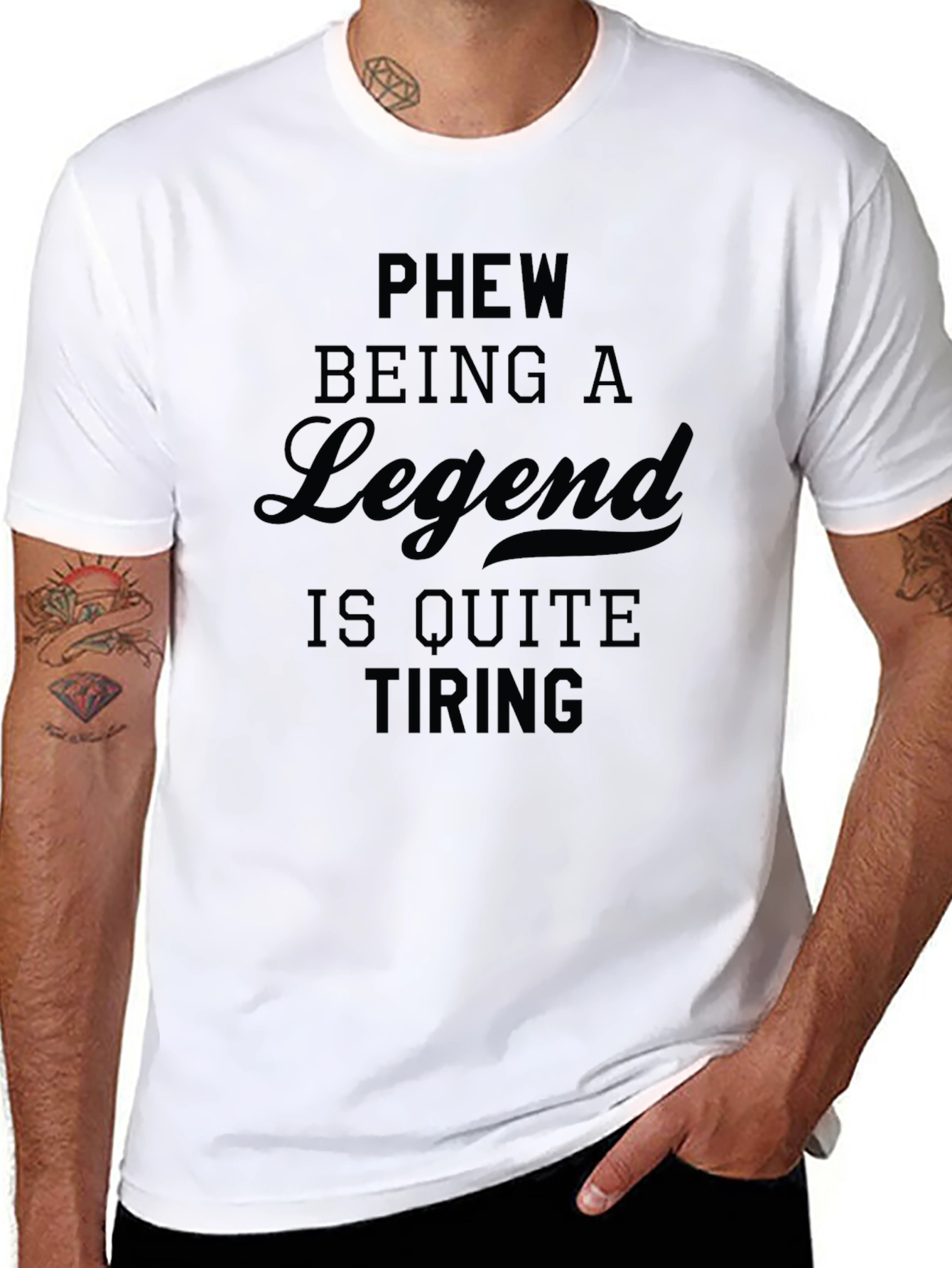 Phew Legend Black Cotton Graphic T-Shirt
