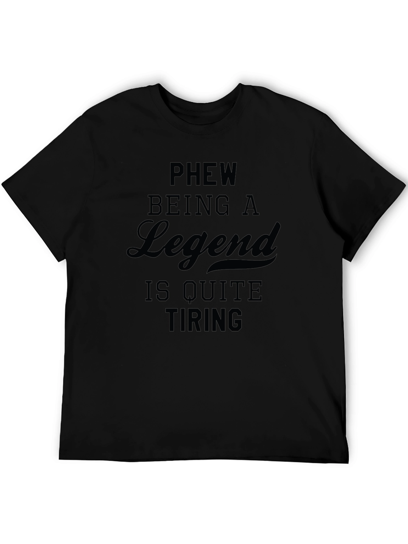 Phew Legend Black Cotton Graphic T-Shirt