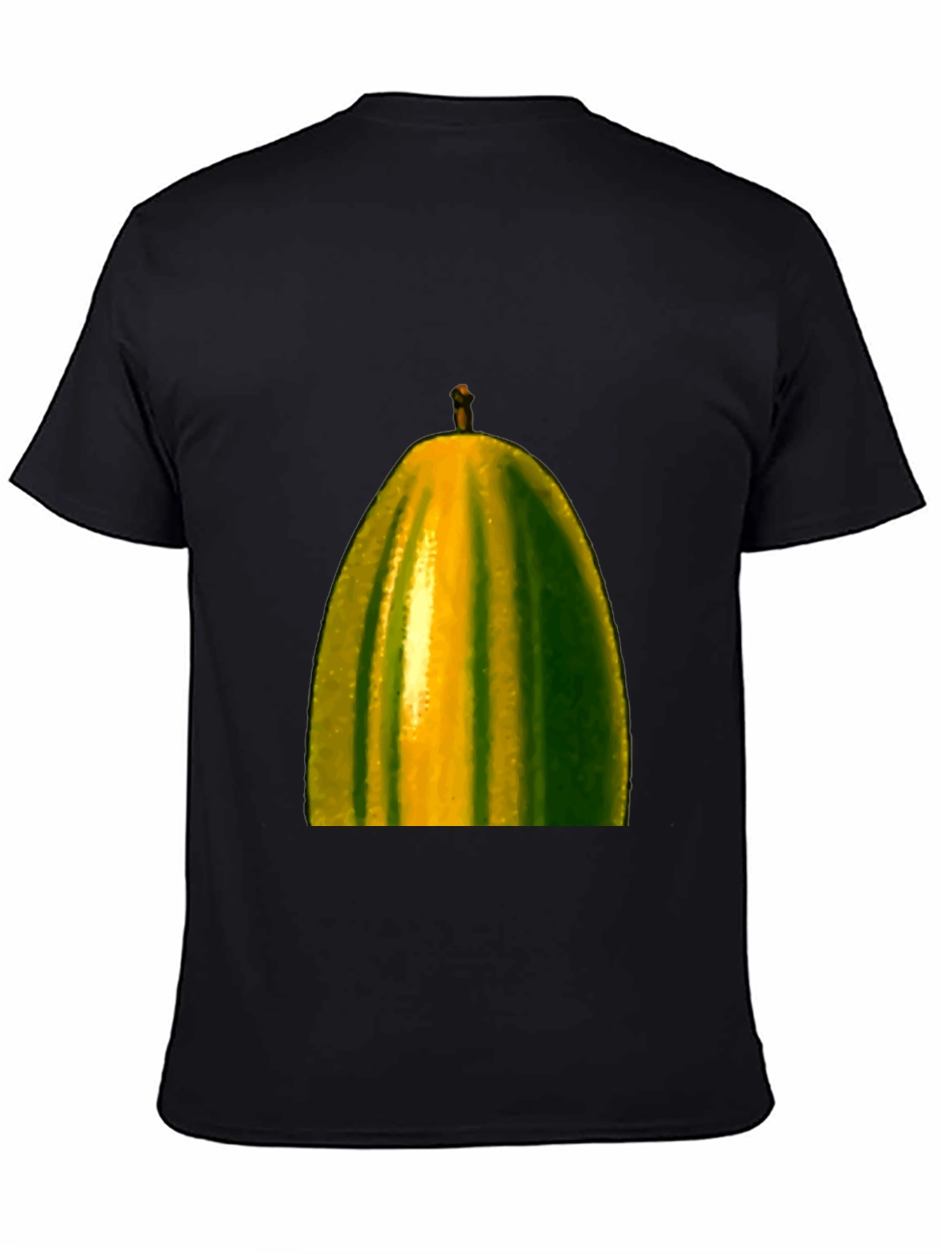 Unique Pear Graphic Tee - Black Cotton Blend Shirt