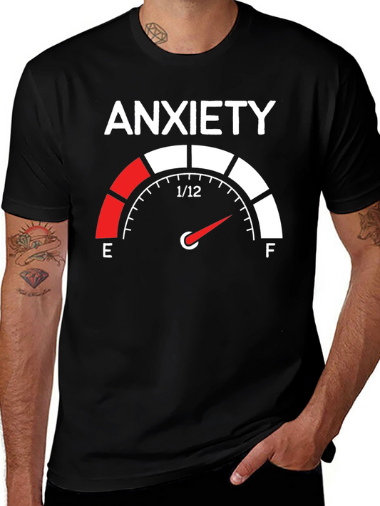 Anxiety Gauge T-Shirt - Black Cotton Tee