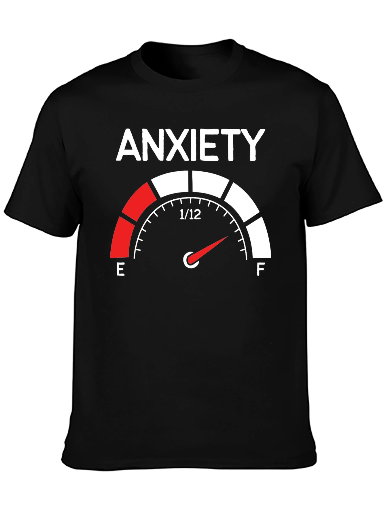 Anxiety Gauge T-Shirt - Black Cotton Tee