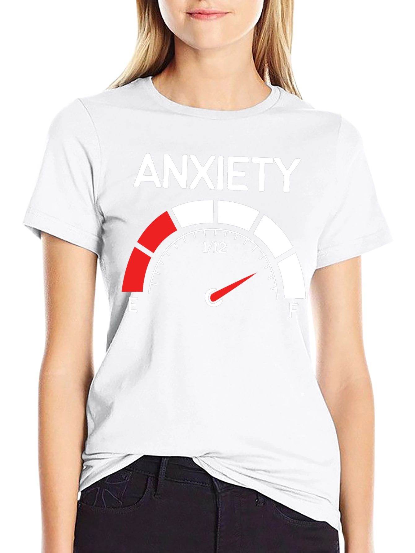 Anxiety Gauge T-Shirt - Black Cotton Tee
