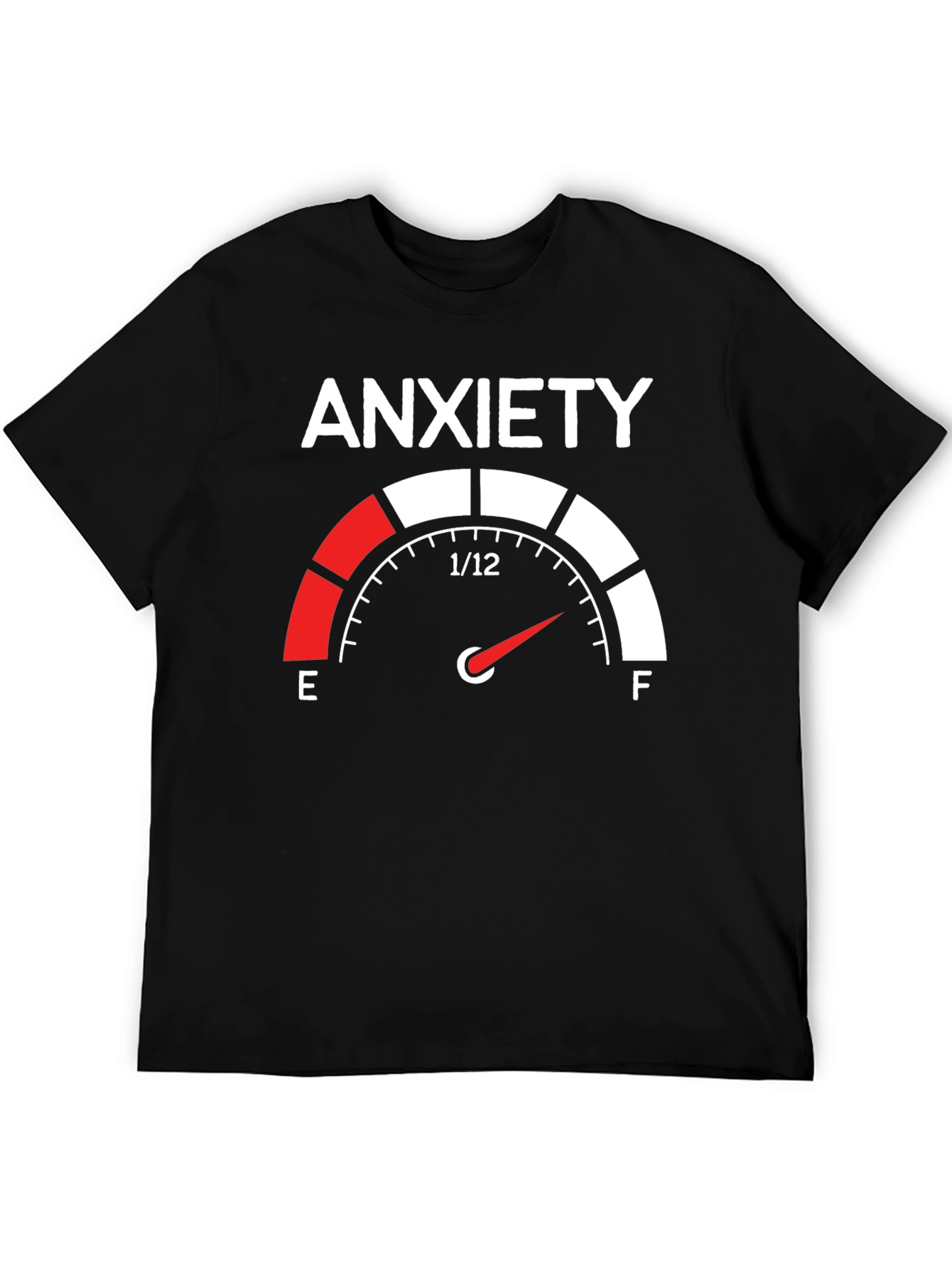 Anxiety Gauge T-Shirt - Black Cotton Tee