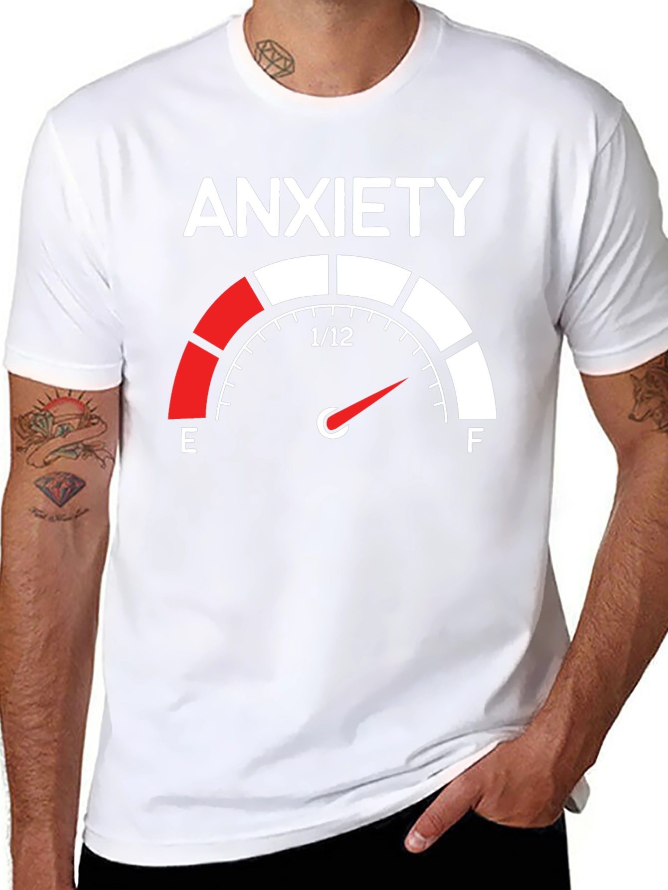 Anxiety Gauge T-Shirt - Black Cotton Tee