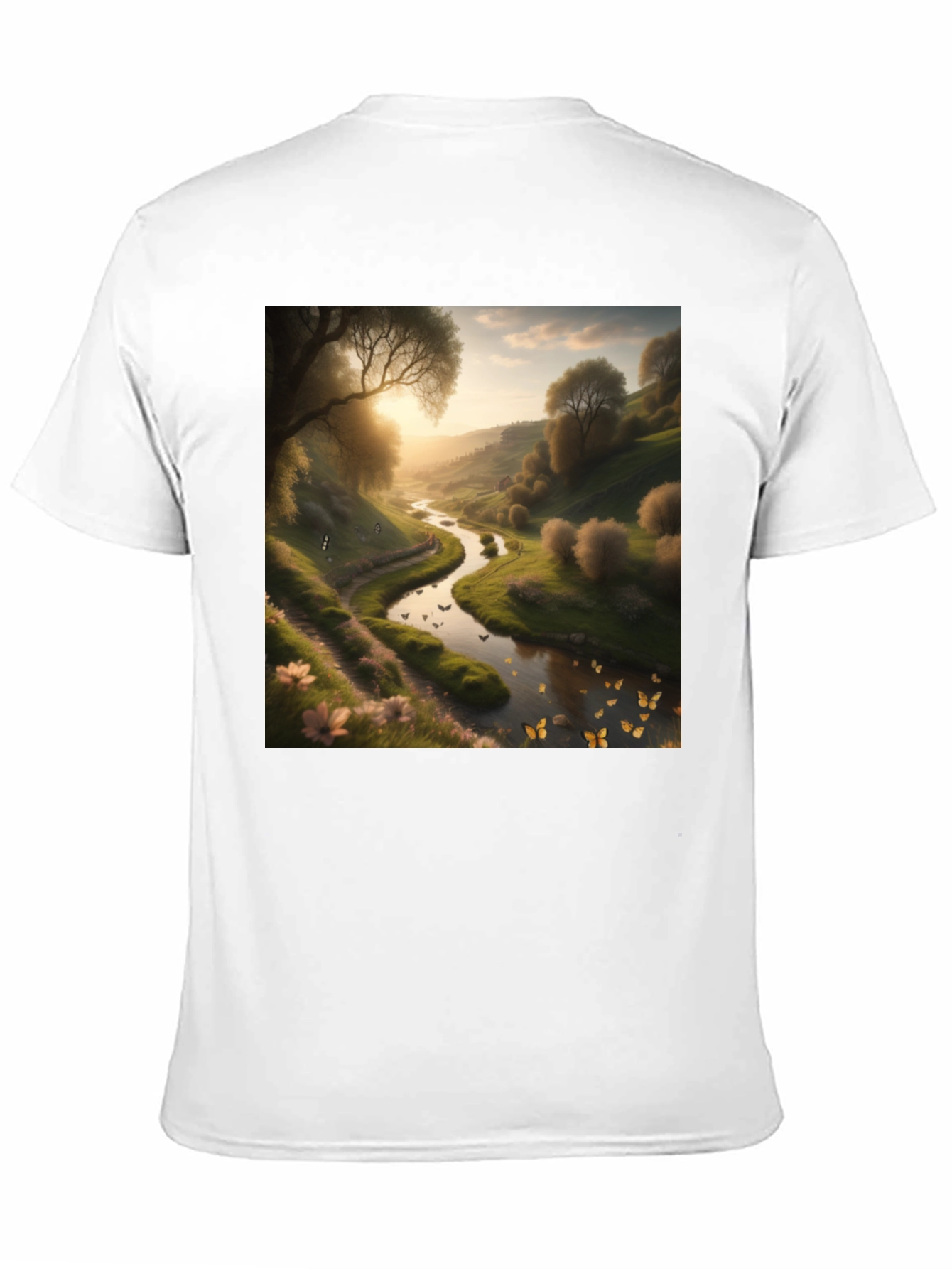 Nature River Graphic Tee - Mens Black T-Shirt