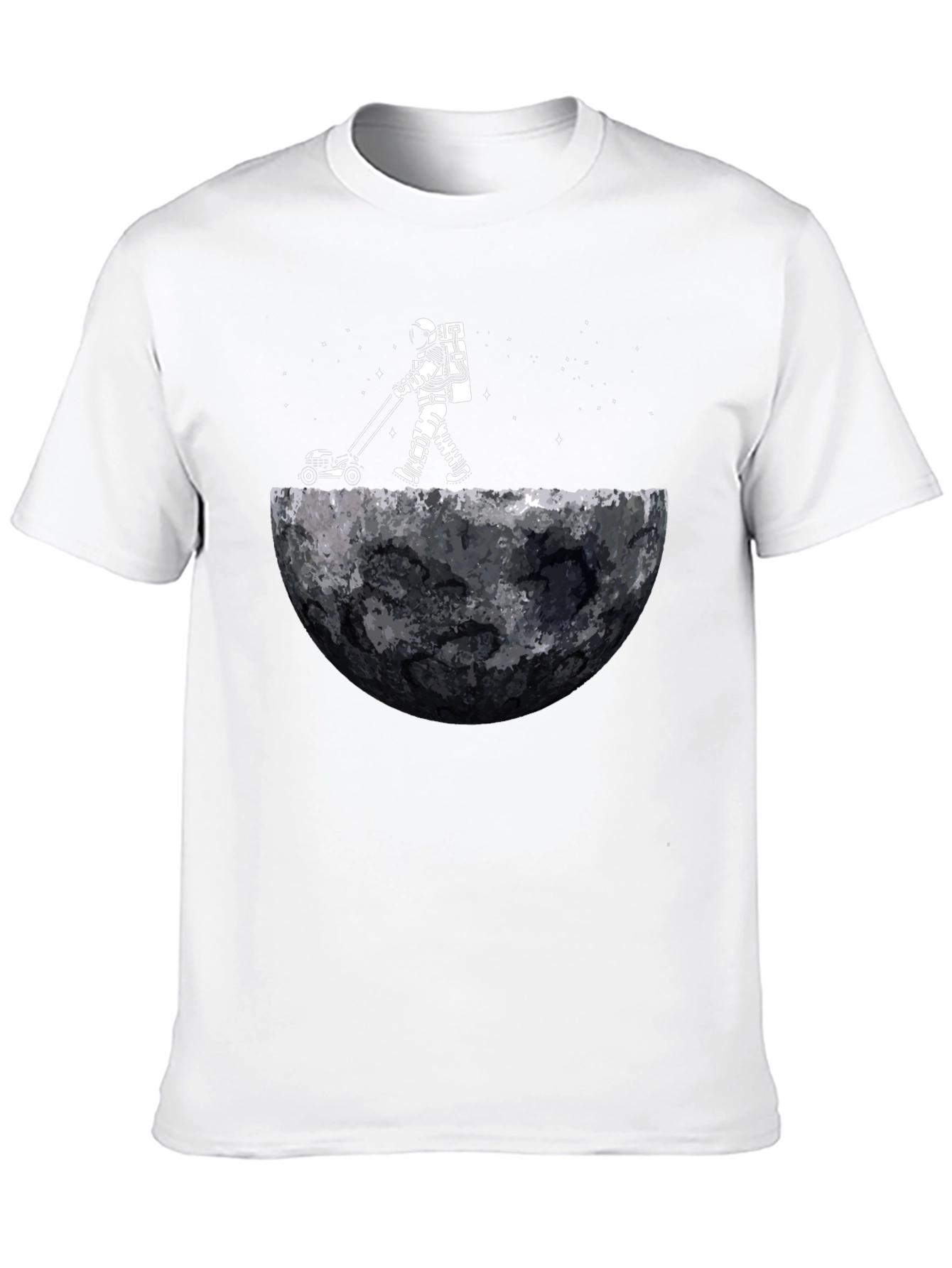 Astronaut Moon Lawn Care T-Shirt - Unique Graphic Tee