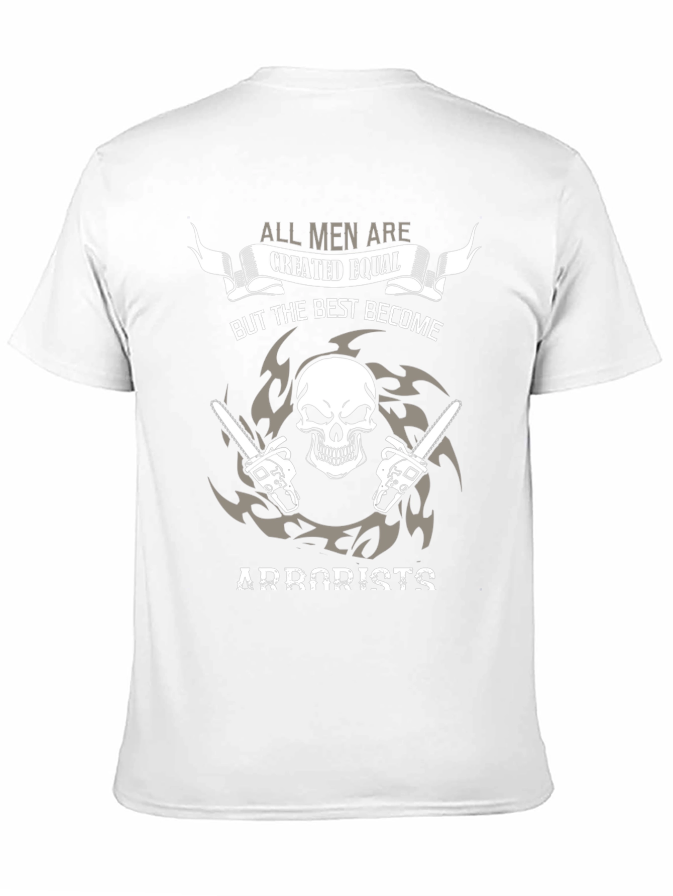 Arborist Skull Chainsaw Graphic Tee - Black