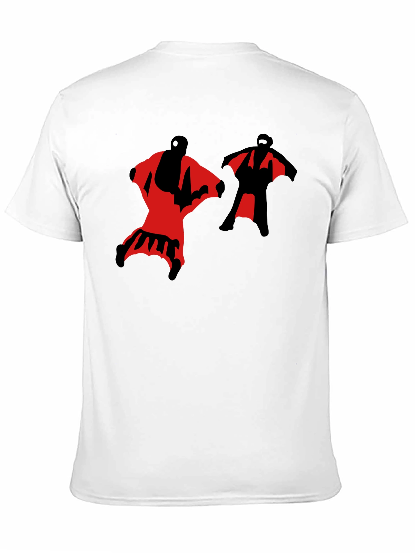 Black Wingsuit Skydivers Graphic T-Shirt