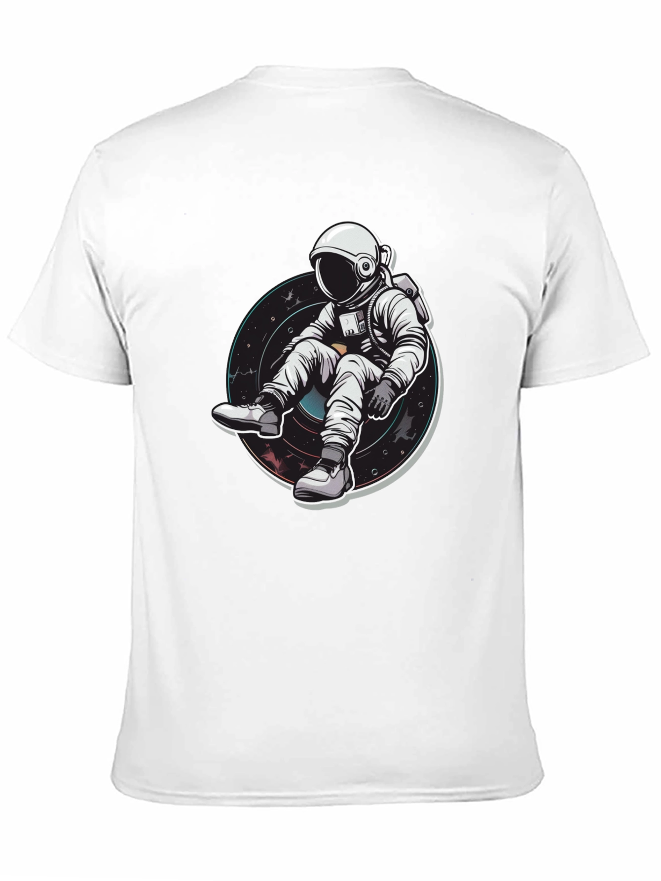 Astronaut Chill Black T-Shirt - Space Graphic Tee