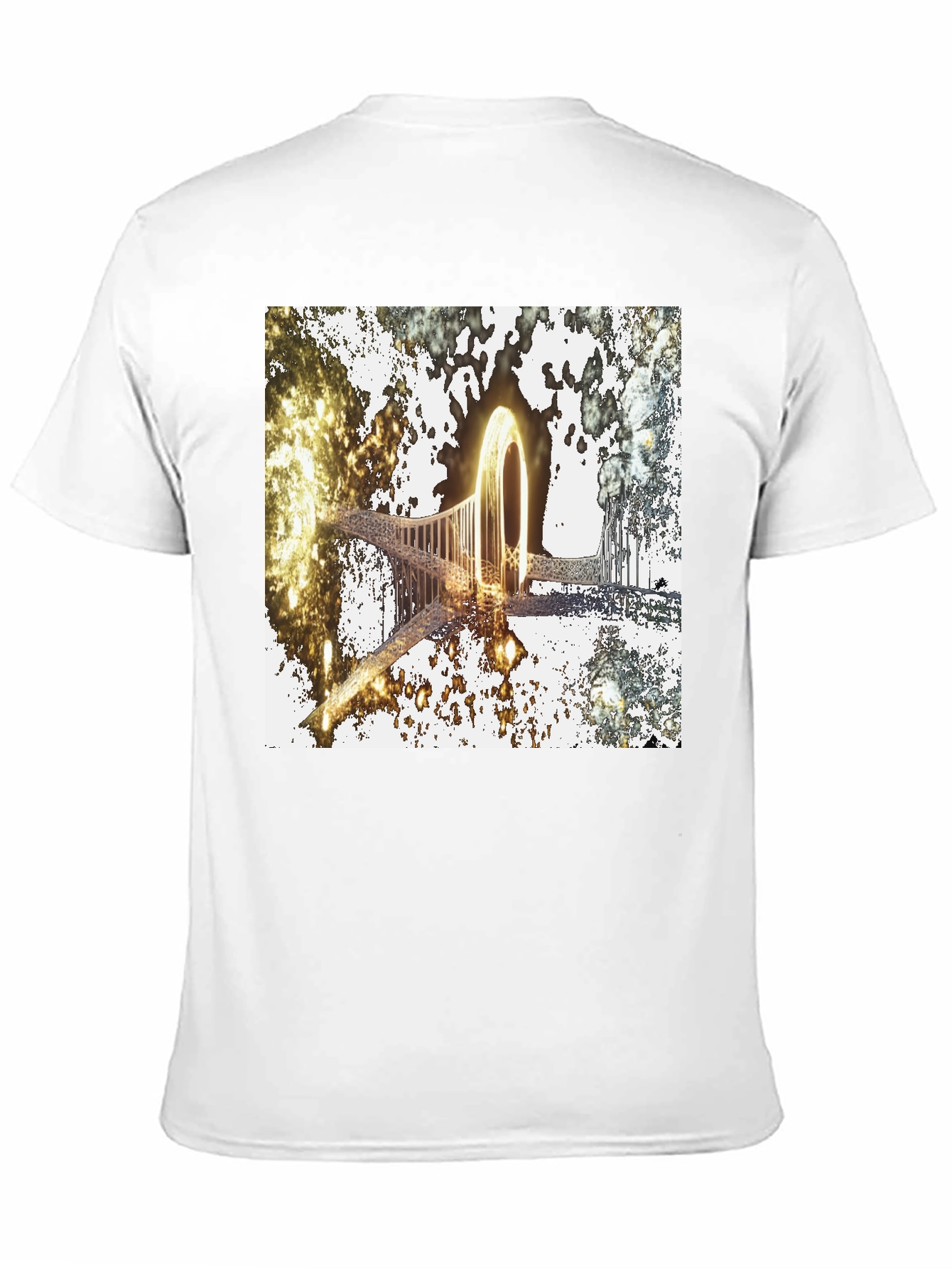 Abstract Glowing Portal Graphic Tee - Modern Streetwear
