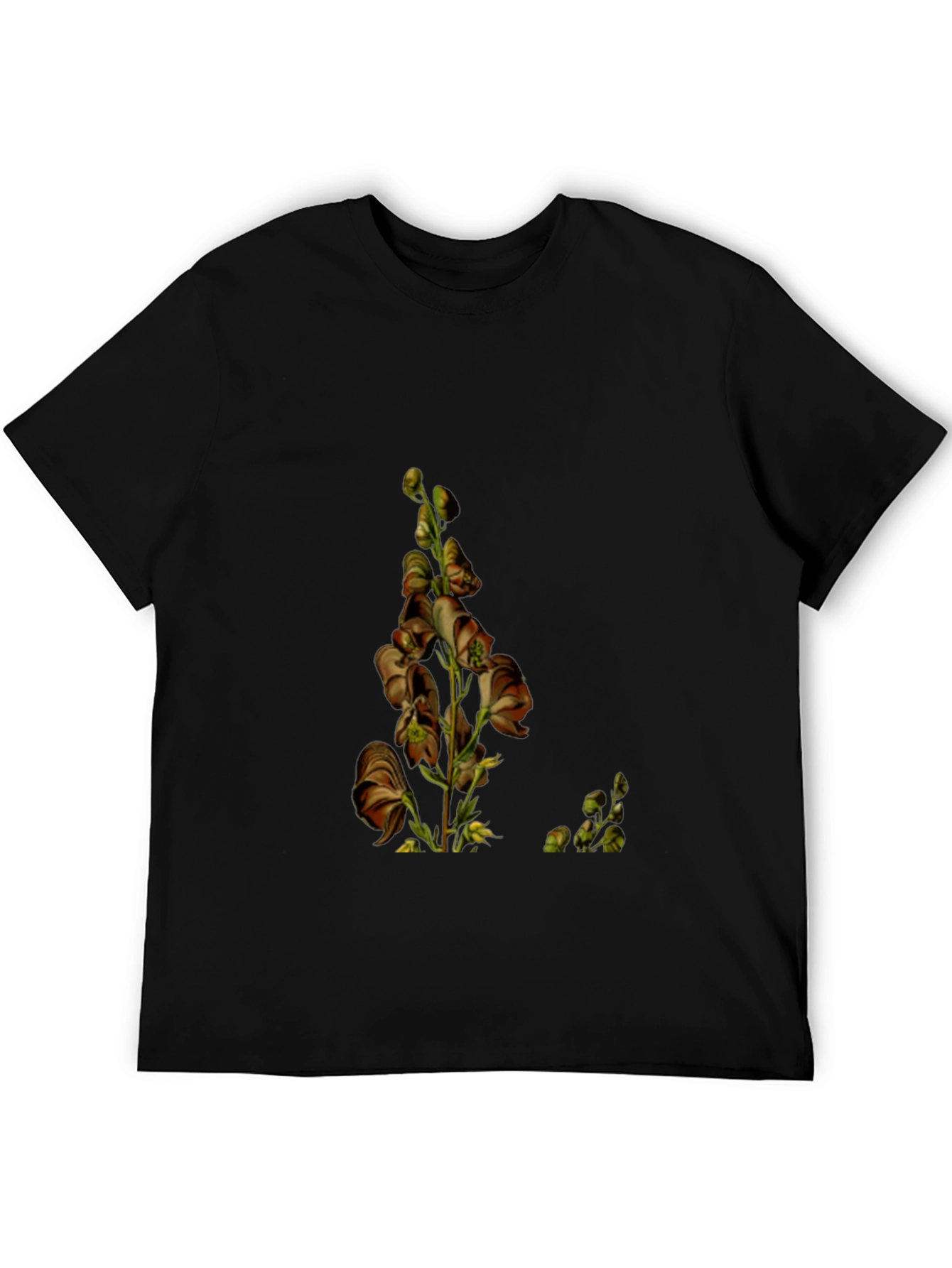 Botanical Print Black Tee