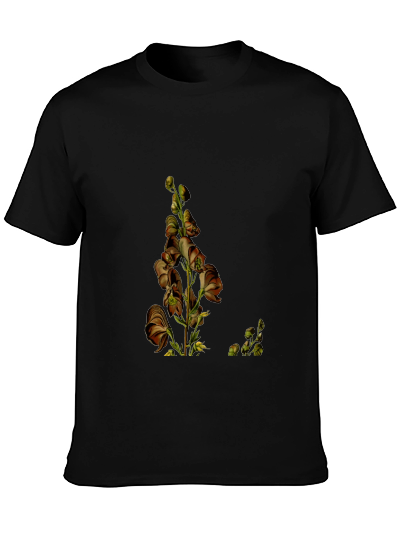 Botanical Print Black Tee