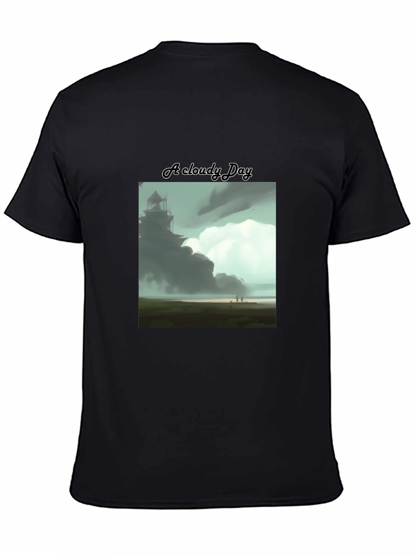 Cloudy Day Graphic T-Shirt - Artistic Soft Tee