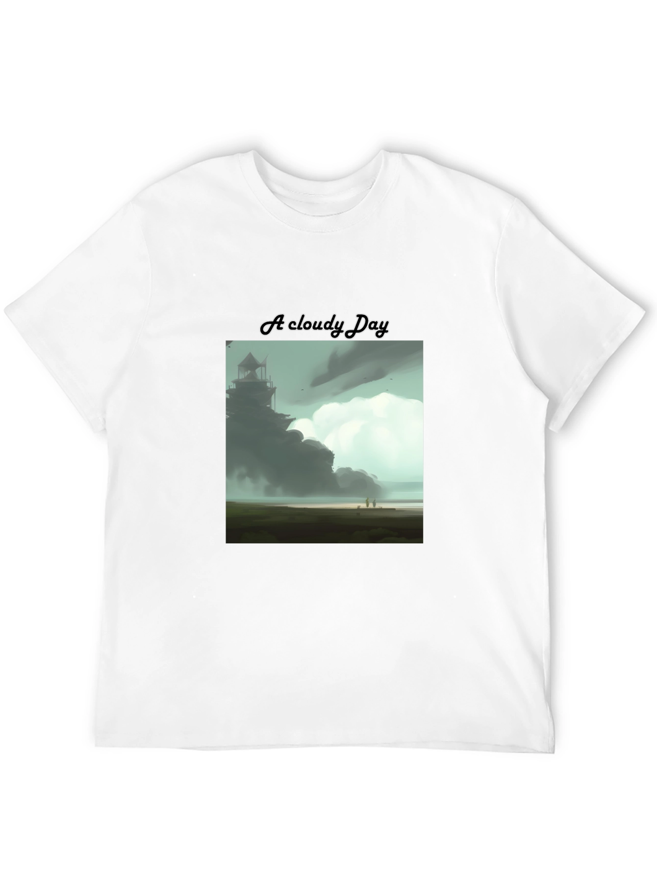 Cloudy Day Graphic T-Shirt - Artistic Soft Tee