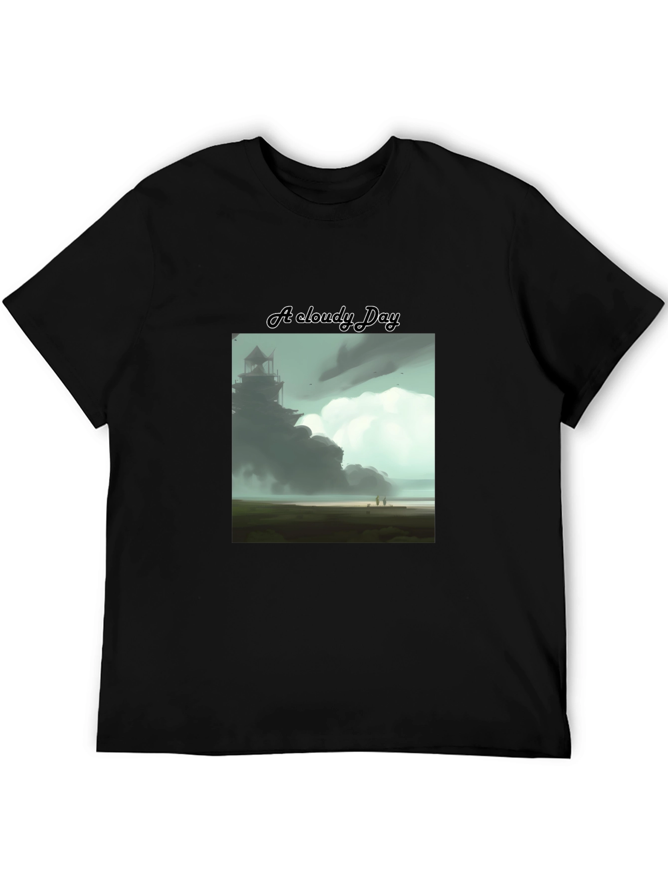 Cloudy Day Graphic T-Shirt - Artistic Soft Tee