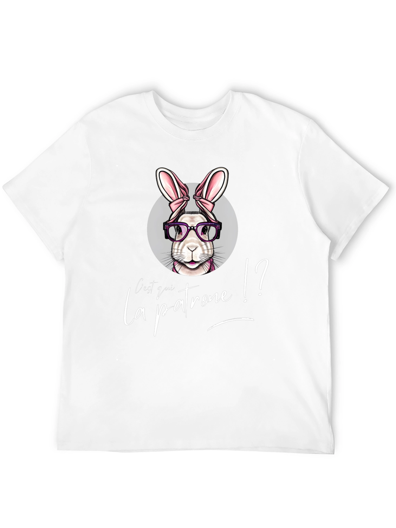 Cest Qui La Patrone Bunny Graphic T-Shirt