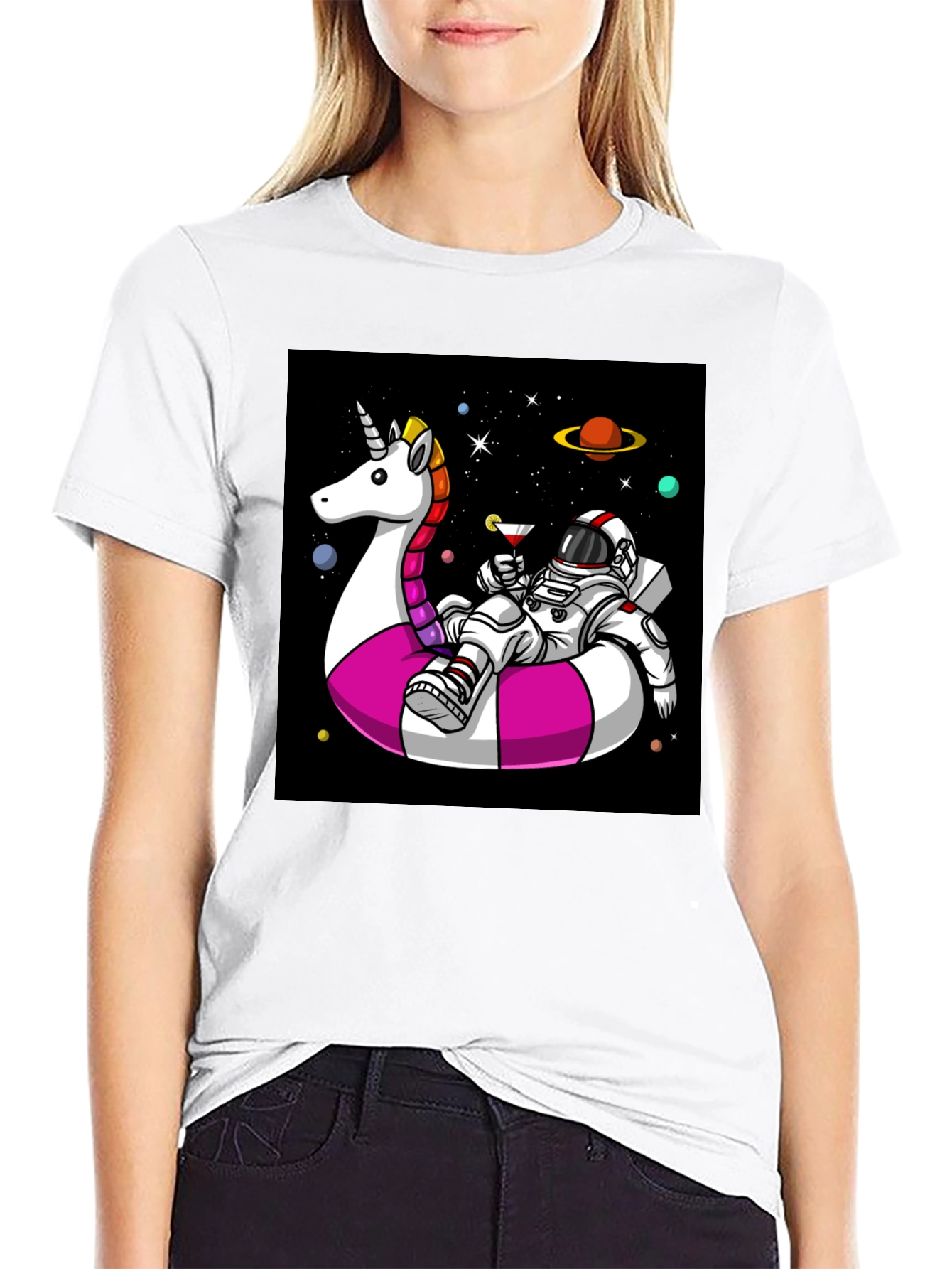 Astronaut Unicorn Float T-Shirt