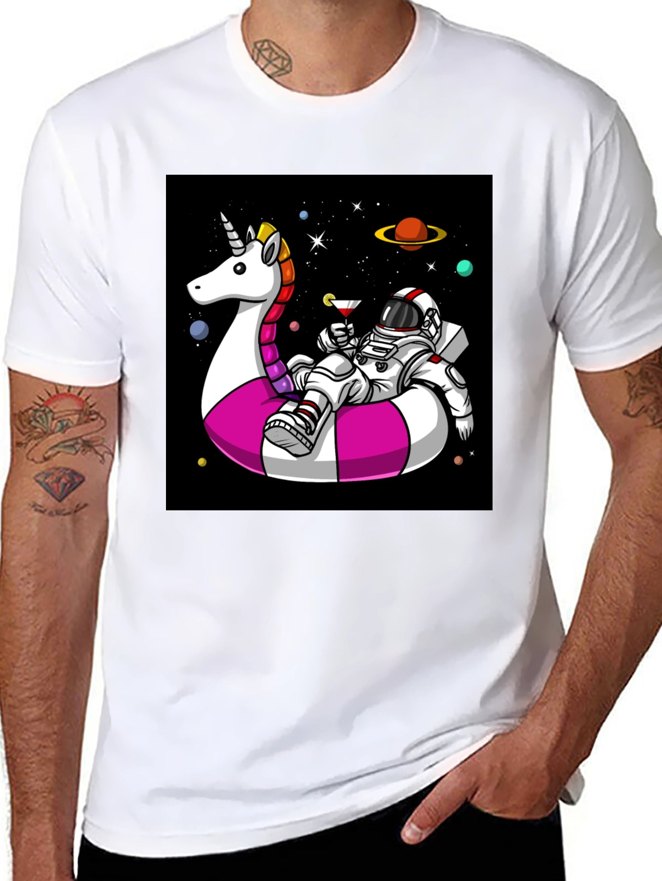 Astronaut Unicorn Float T-Shirt