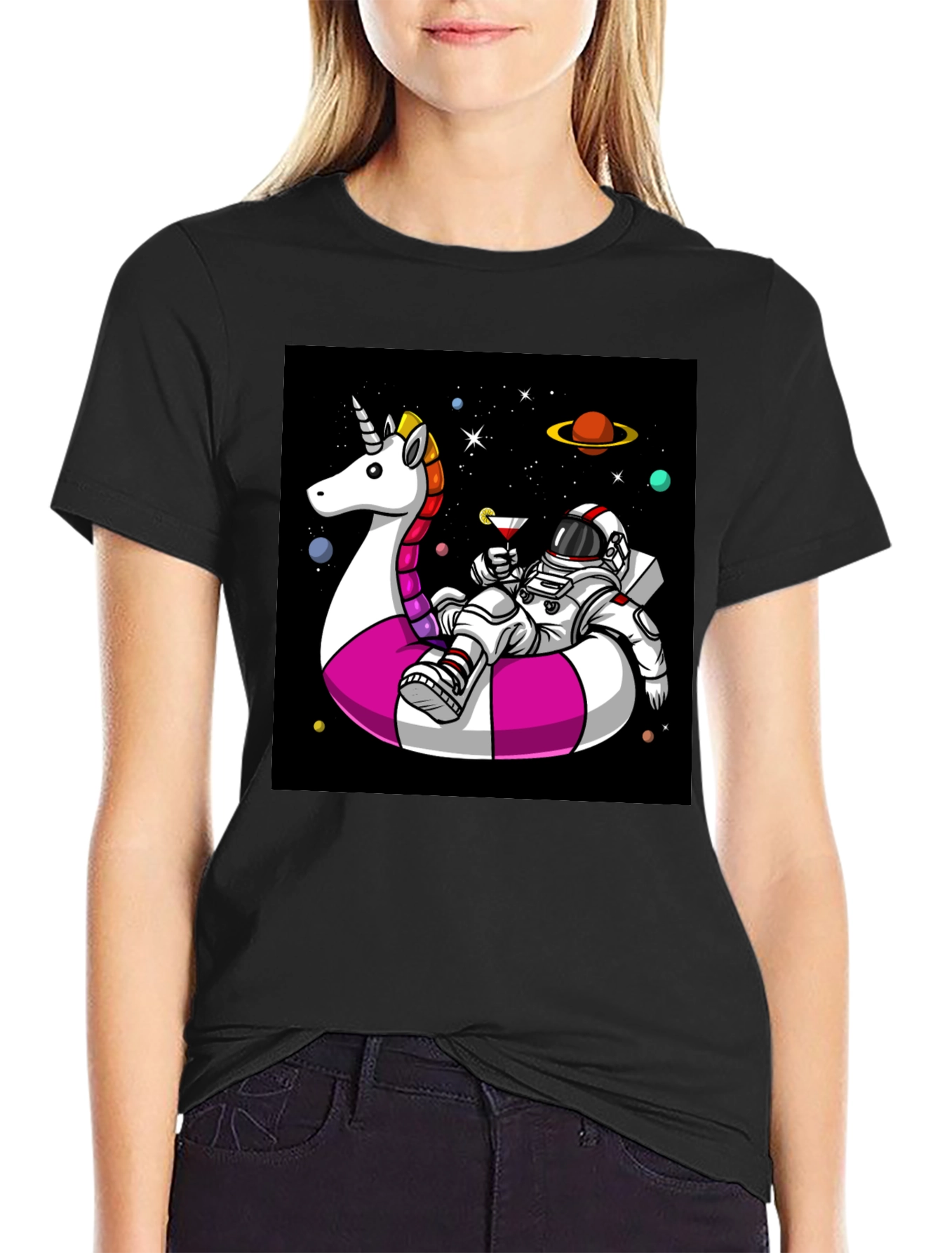 Astronaut Unicorn Float T-Shirt