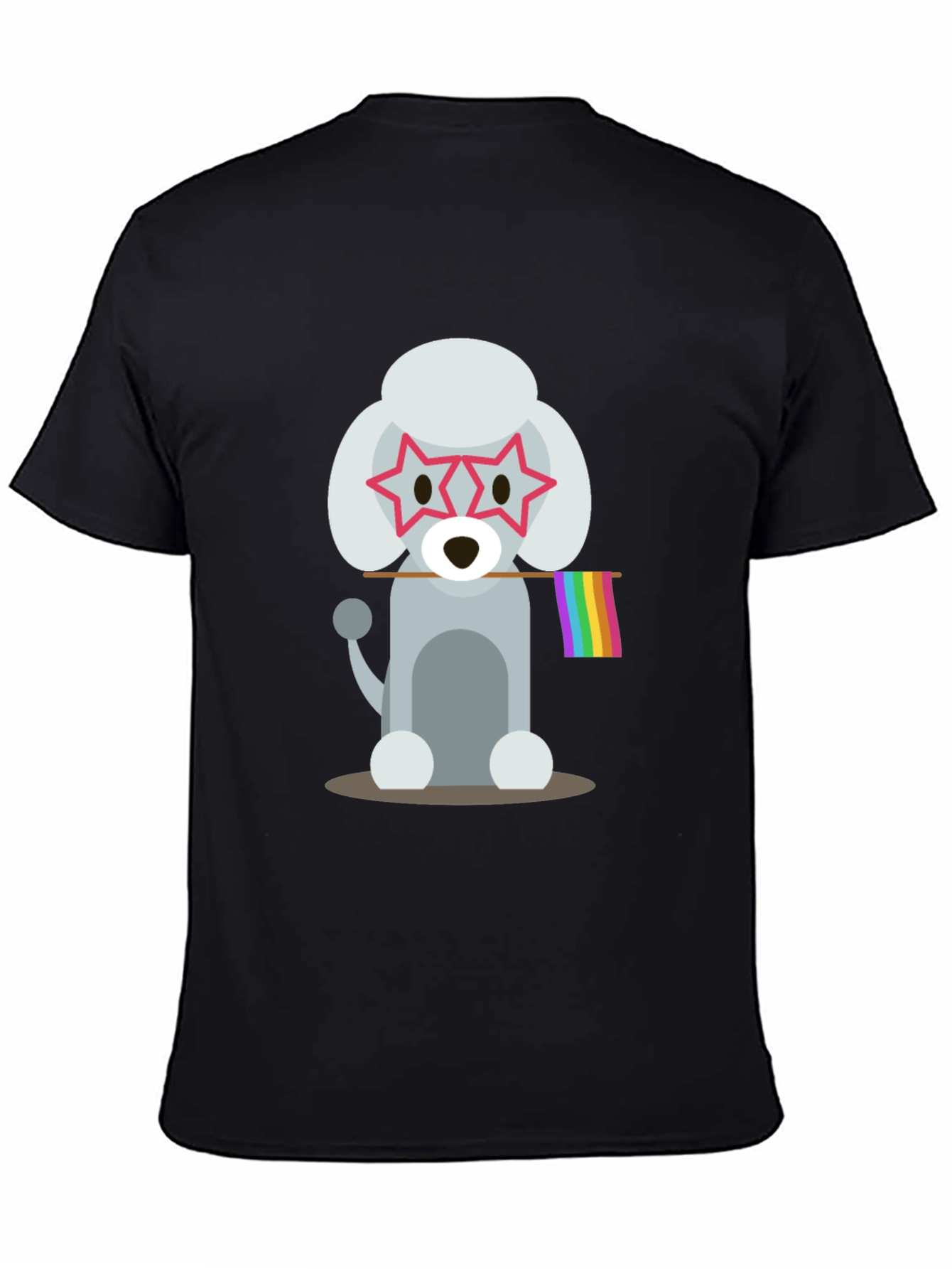 Poodle Pride Graphic Tee - Star Glasses Rainbow Flag