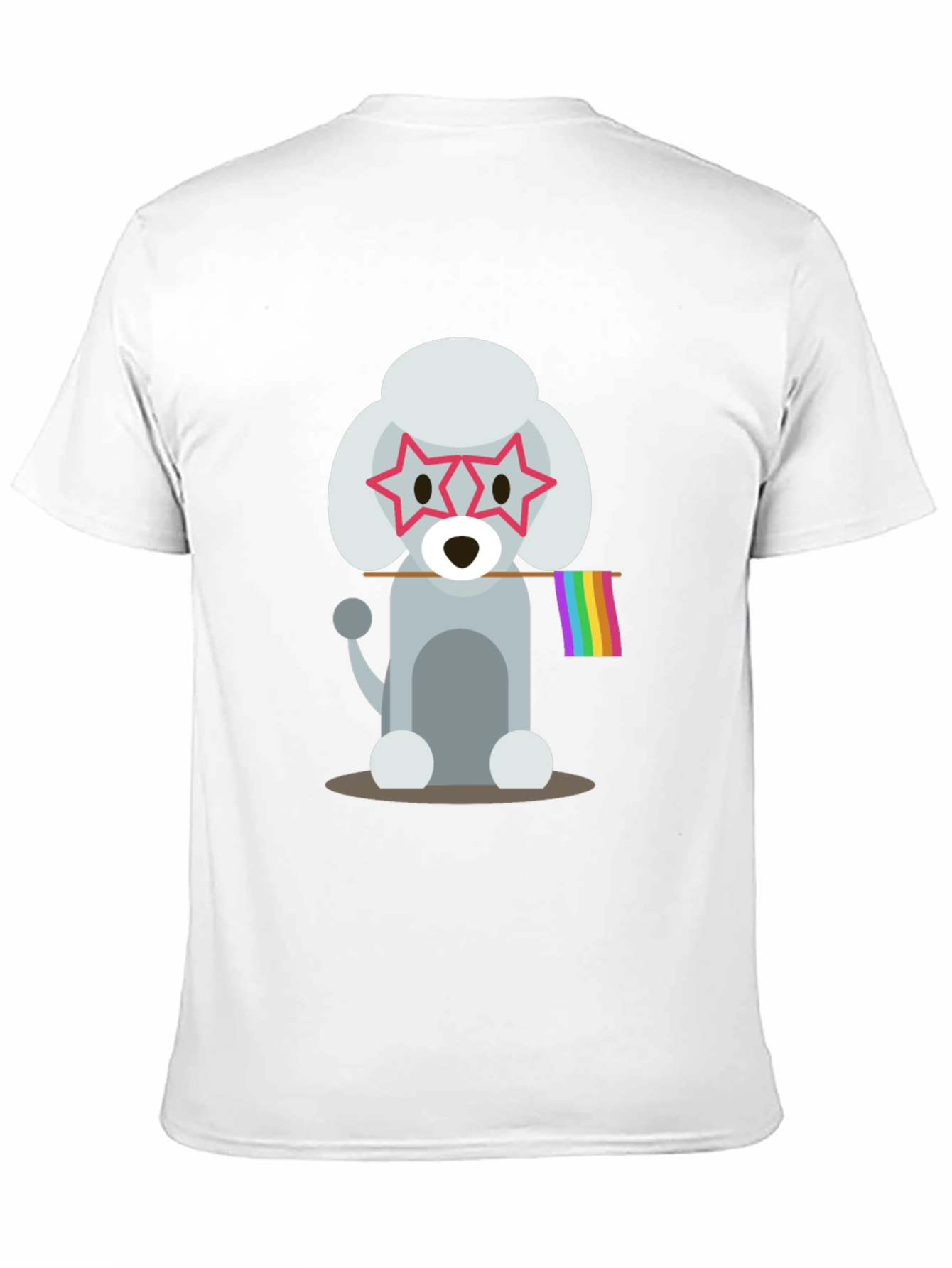 Poodle Pride Graphic Tee - Star Glasses Rainbow Flag