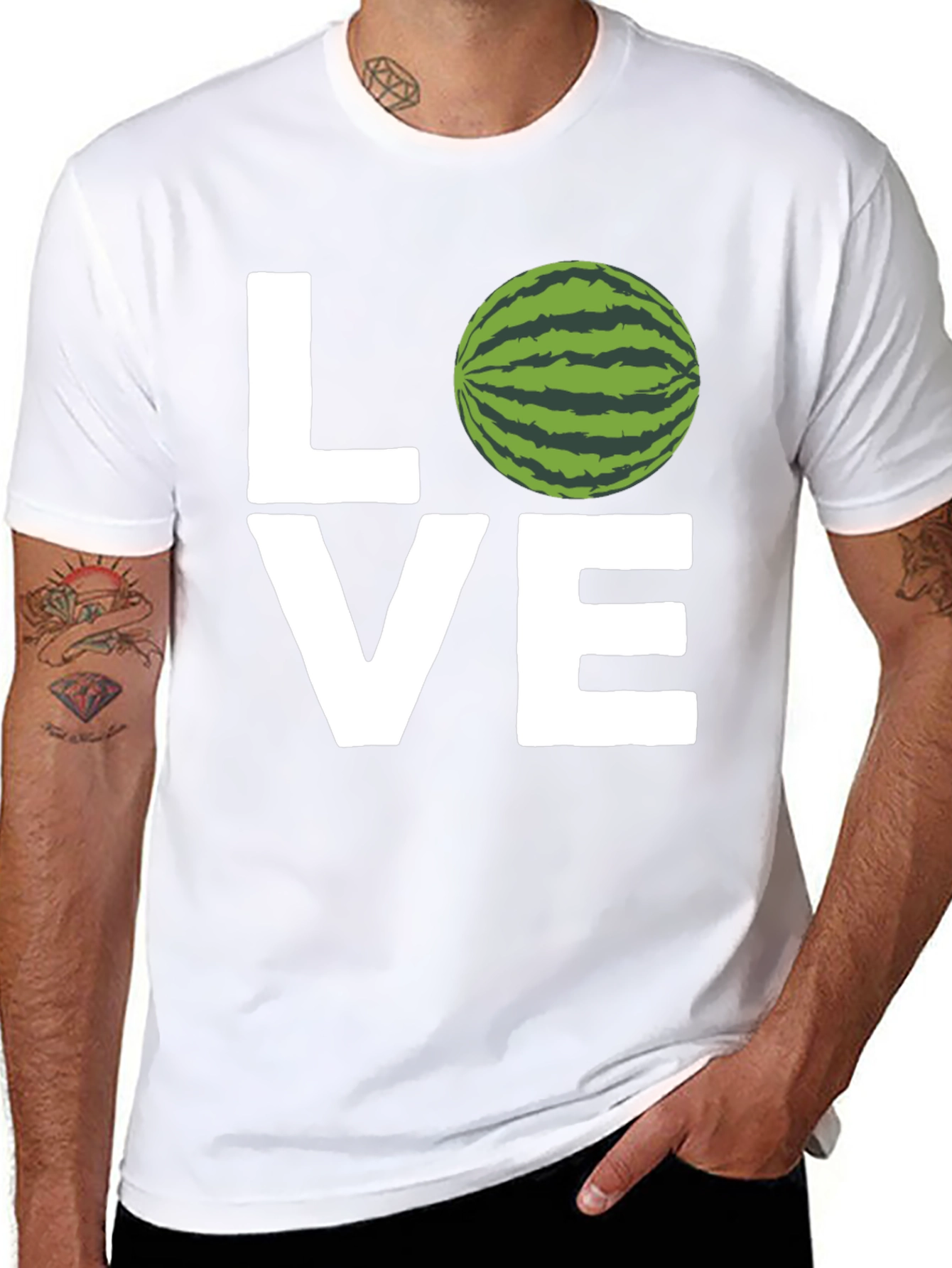 Love Watermelon Graphic Tee - Stylish Summer T-Shirt