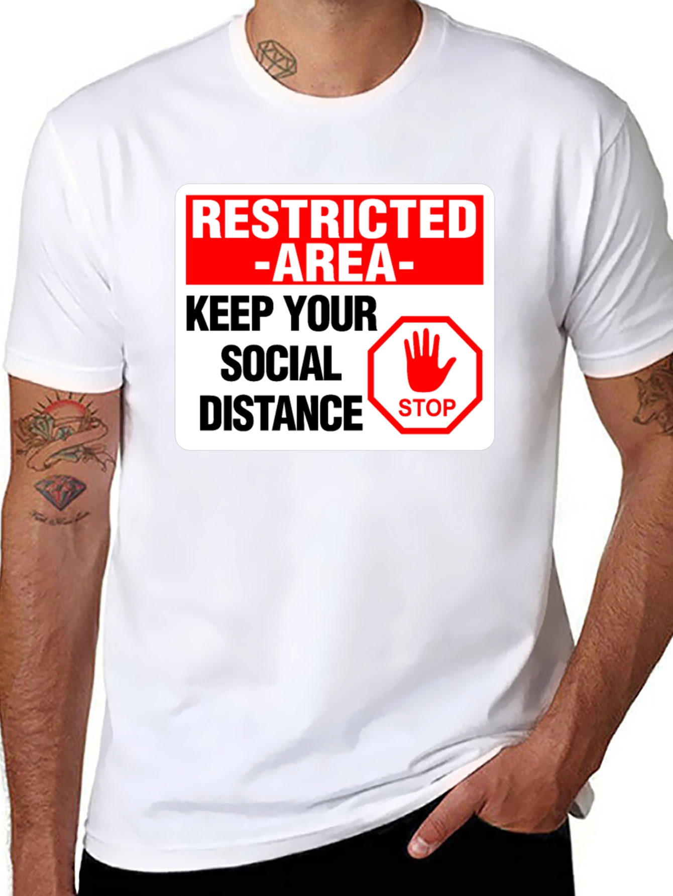 Restricted Area Social Distance T-Shirt