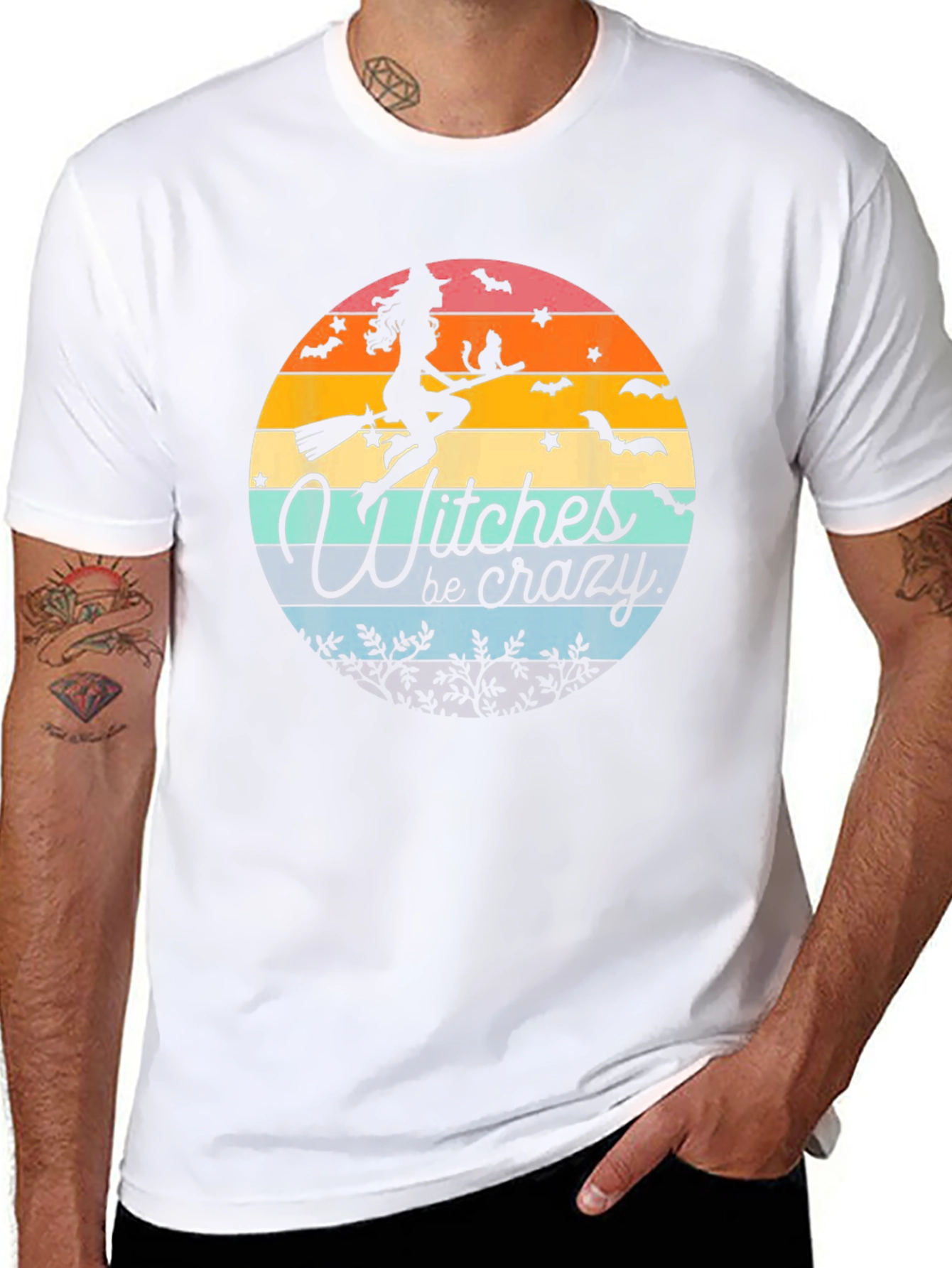 Witches Be Crazy Halloween Graphic T-Shirt
