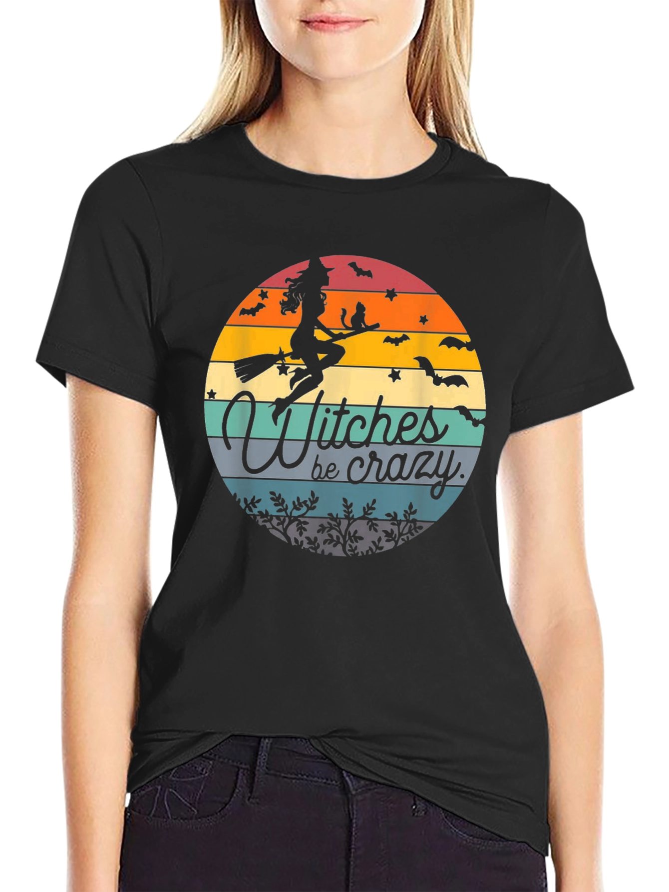 Witches Be Crazy Halloween Graphic T-Shirt