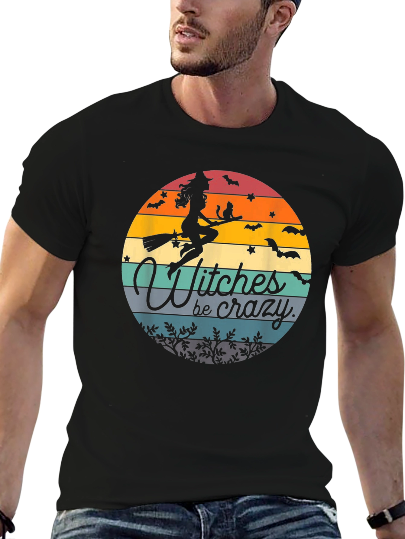 Witches Be Crazy Halloween Graphic T-Shirt